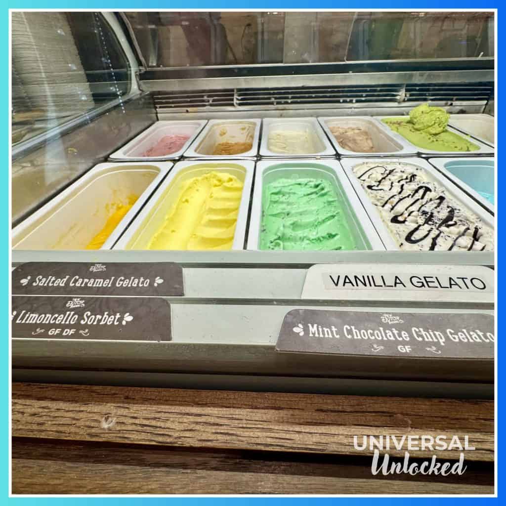Gelato at New Dutch Trading Co. at Sapphire Falls Resort