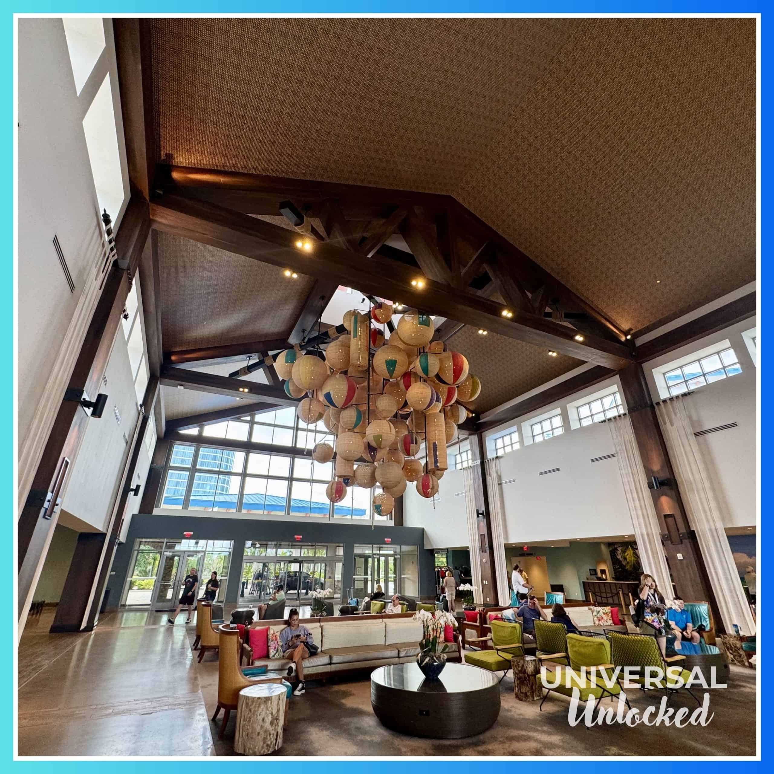 Main lobby at Sapphire Falls Resort at Universal Orlando