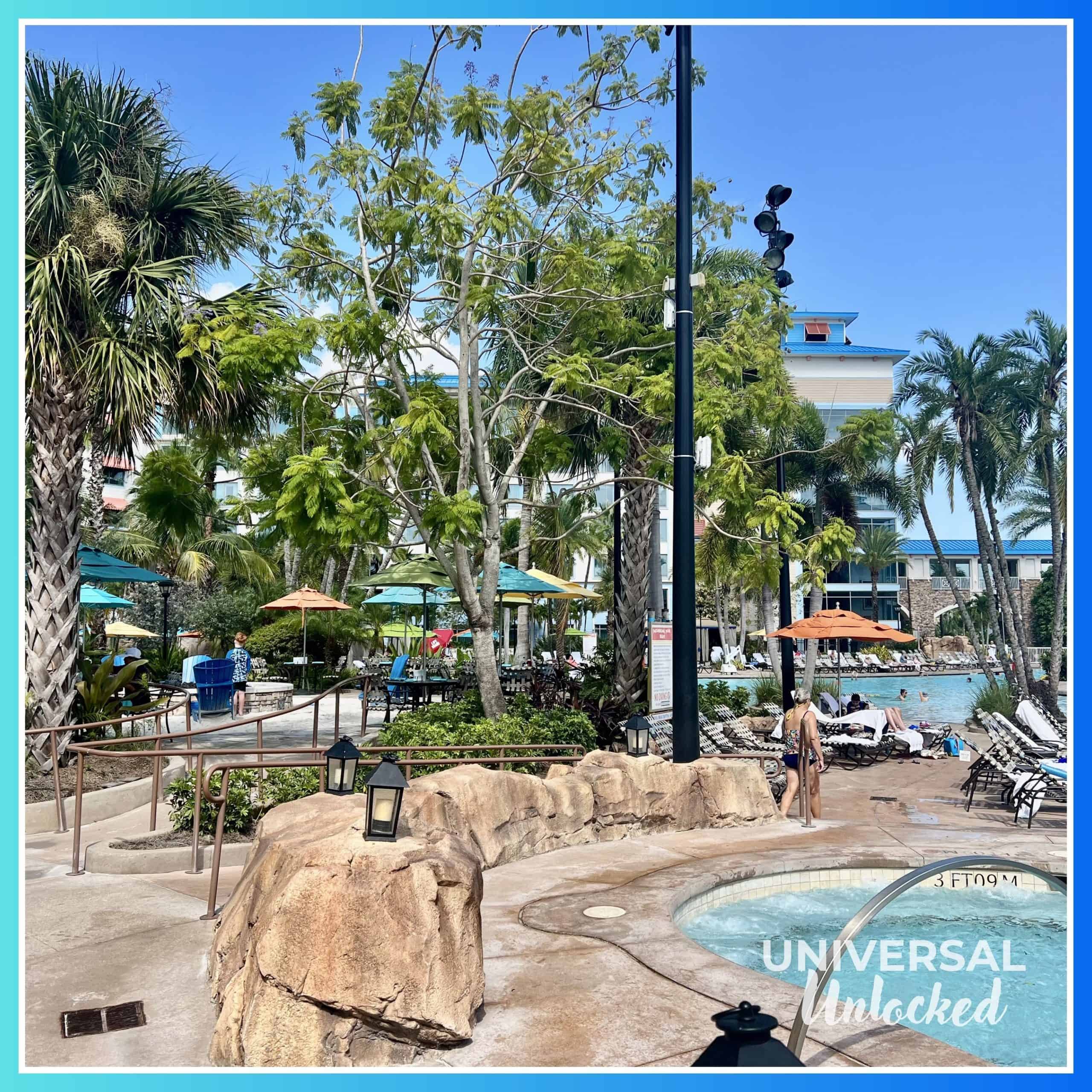 Hot tub at Sapphire Falls Resort