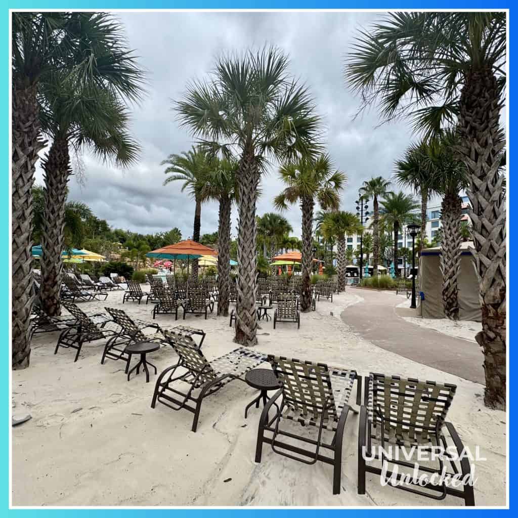 Beaches in the pool area at Sapphire Falls Resort