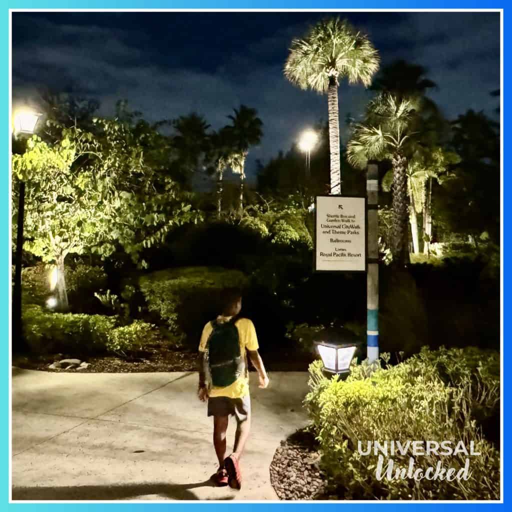 The Unlocked child deciding which mode of transport to take at Sapphire Falls Resort