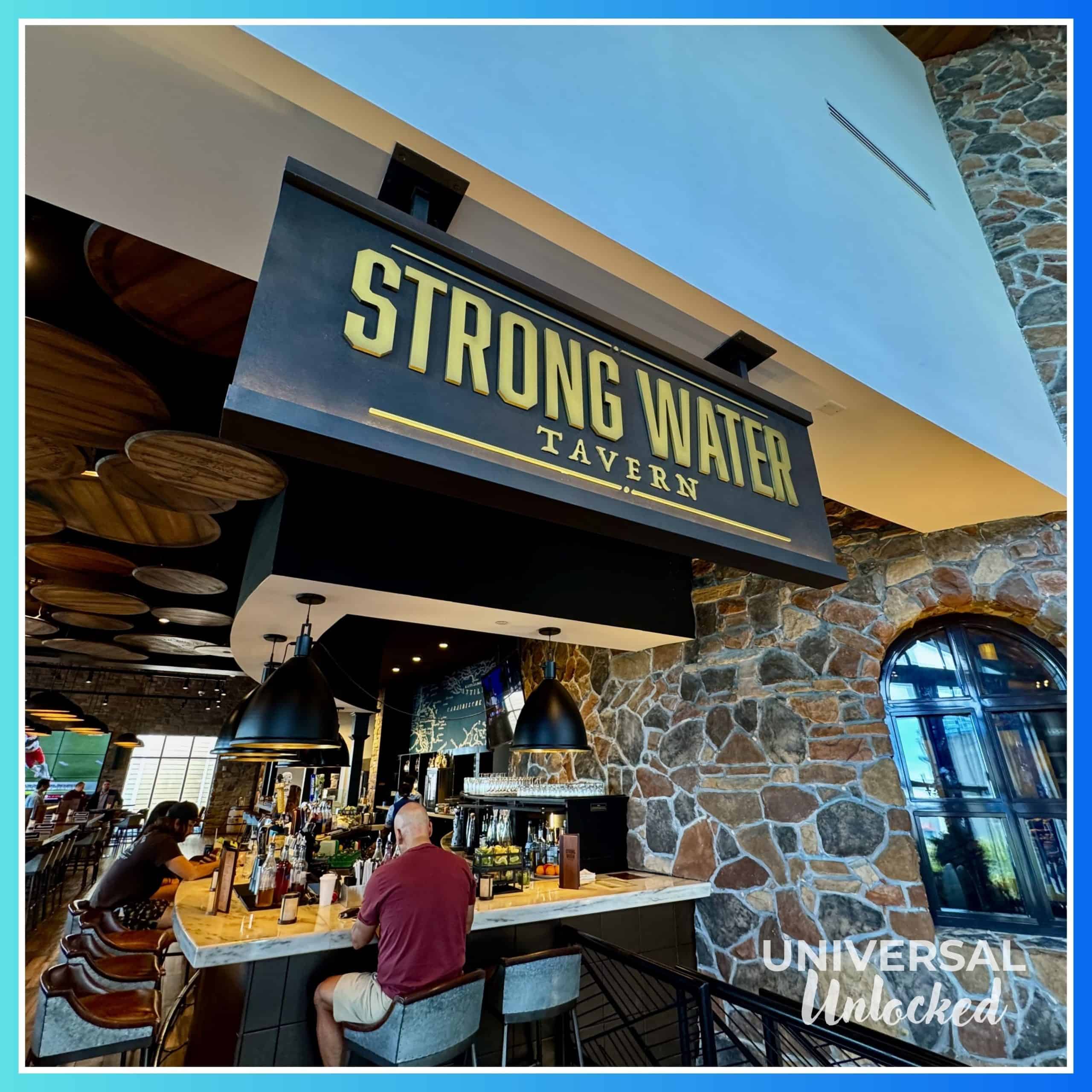 Strong Water Tavern rum bar and Caribbean restaurant at Sapphire Falls Resort