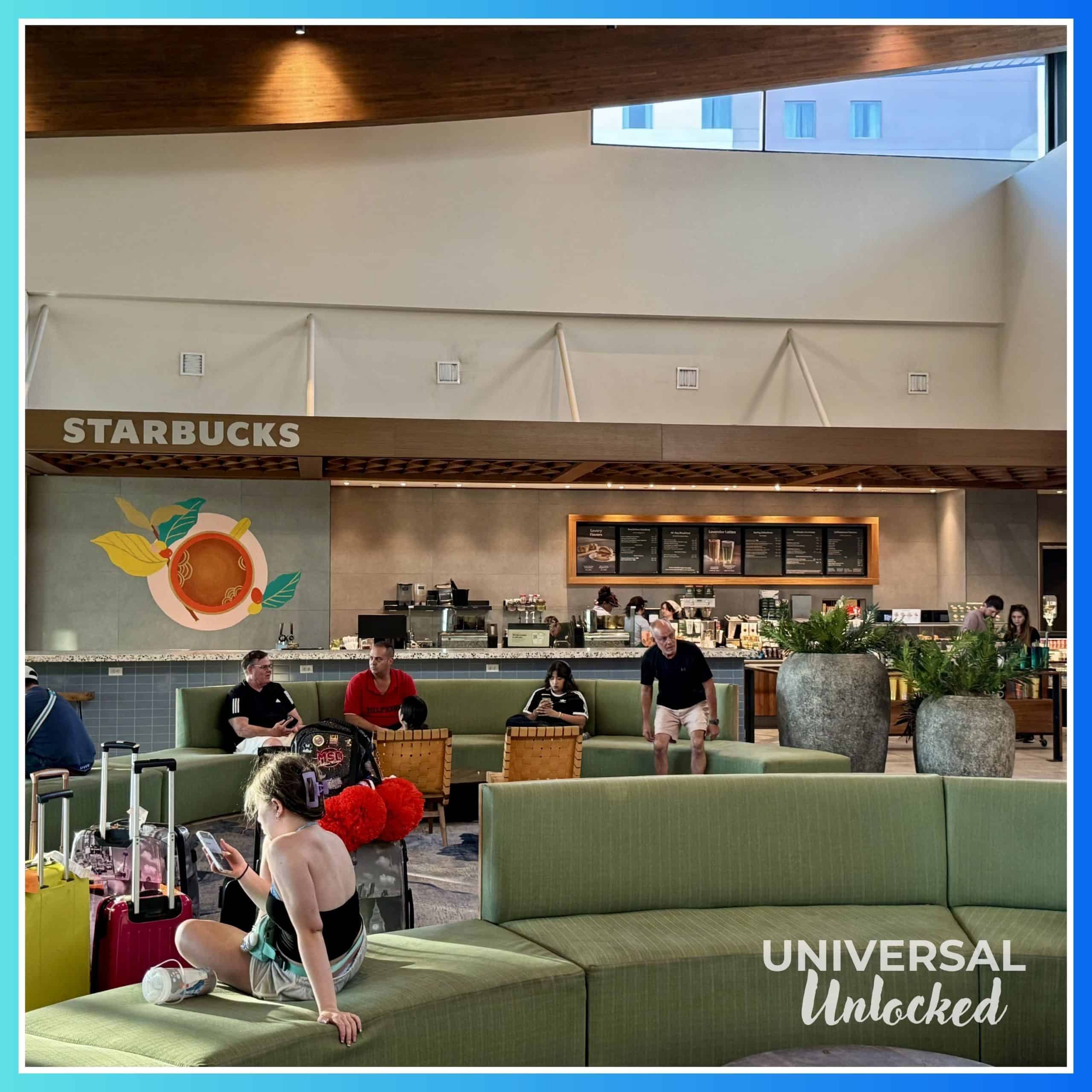 Starbucks in the looby at Dockside Inn and Suites