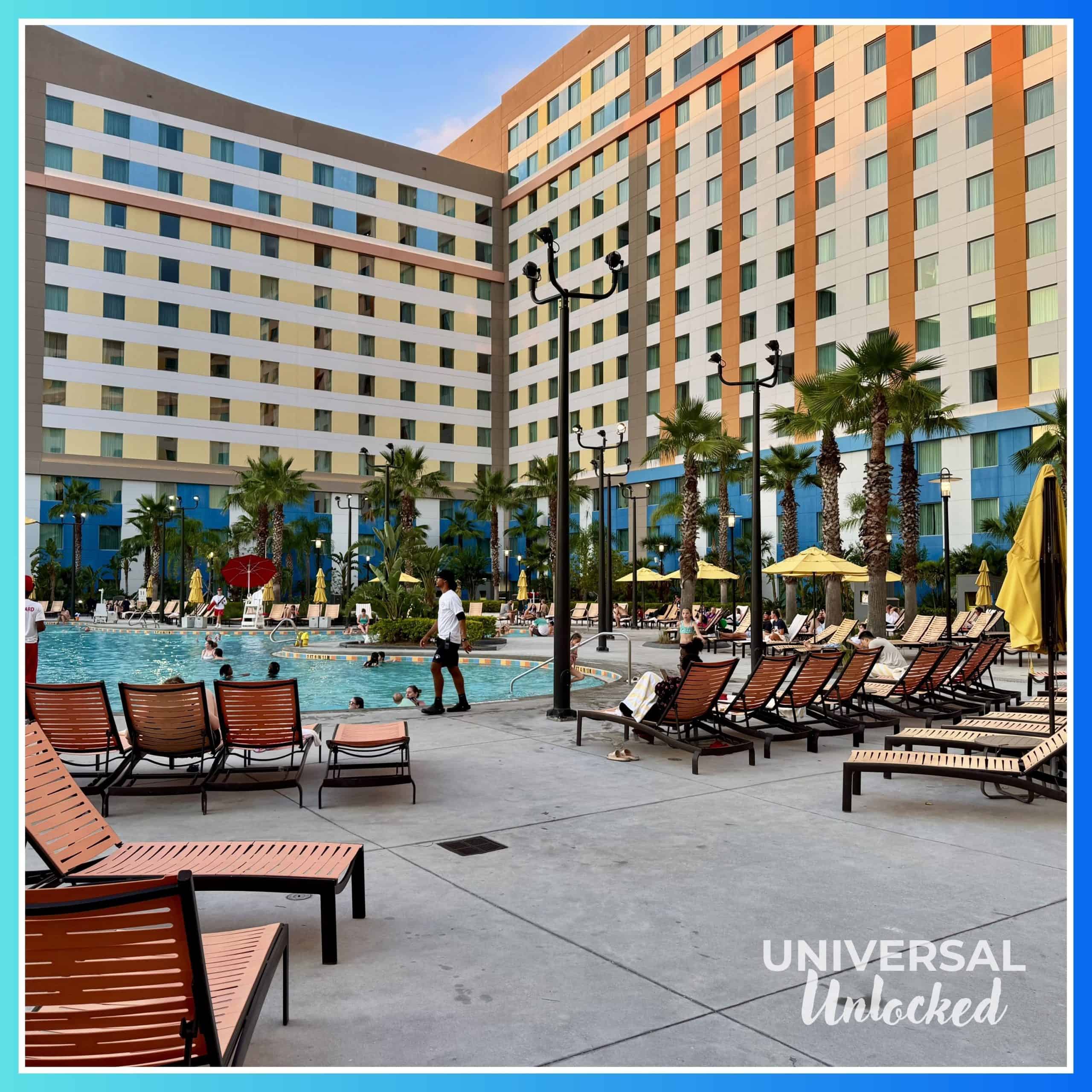Poolside at Dockside Inn and Suites during the day