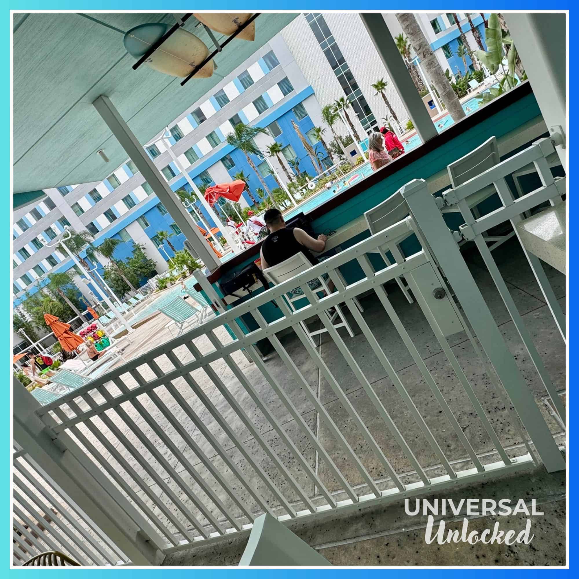 The Sand Bar swing gate when the pool is OPEN