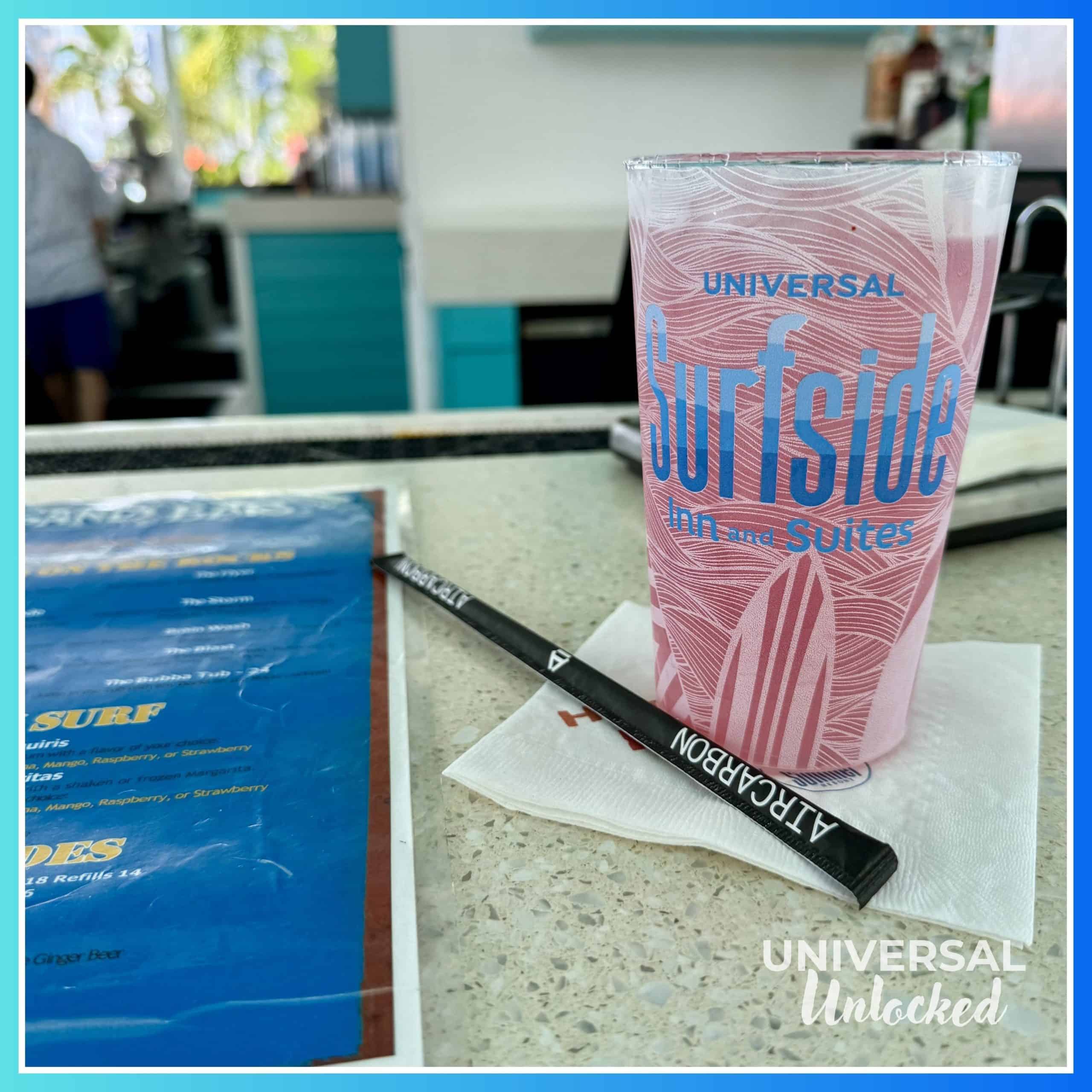Cocktail at the Sand Bar at Surfside Inn and Suites