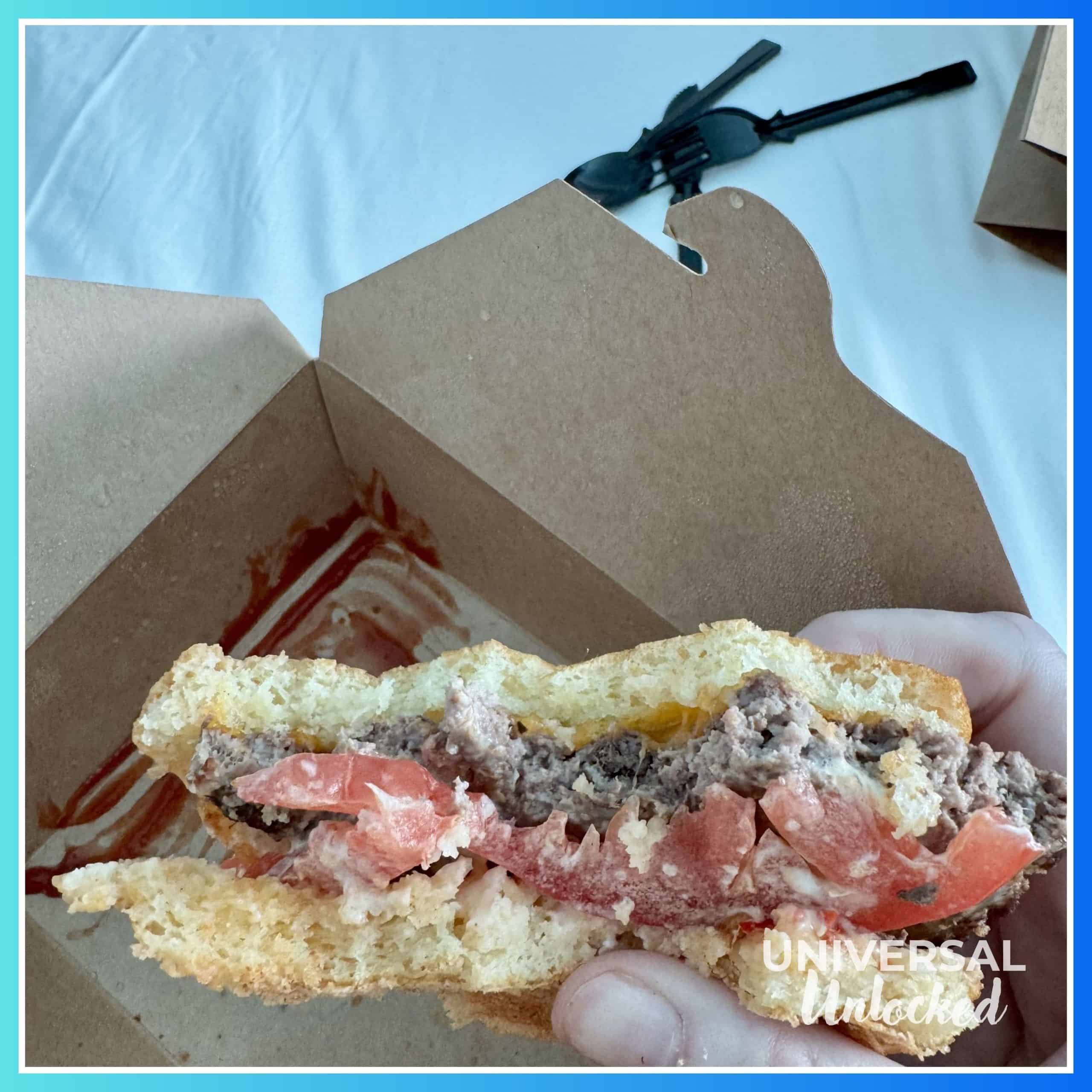 Gluten free burger from Beach Break Cafe
