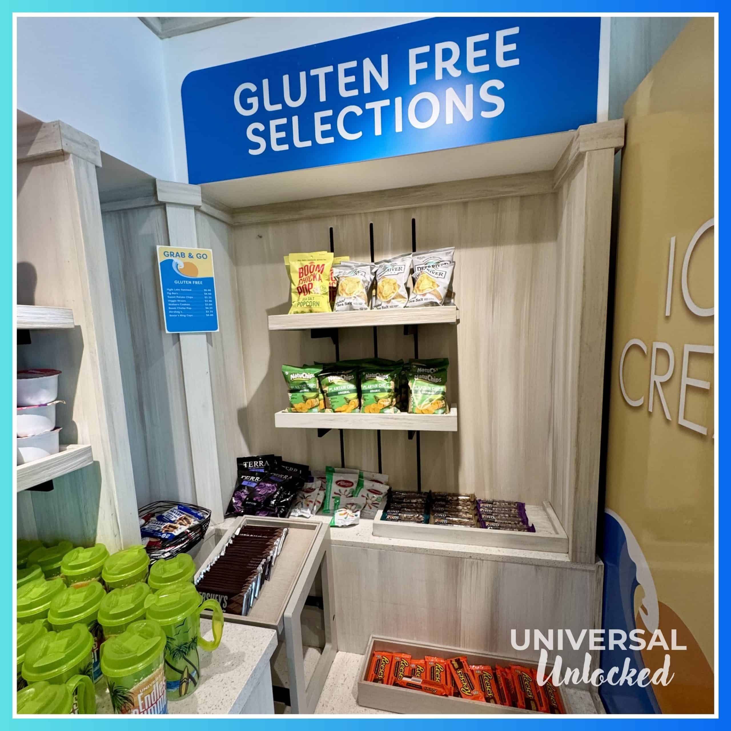 Gluten free selections at Beach Break Cafe