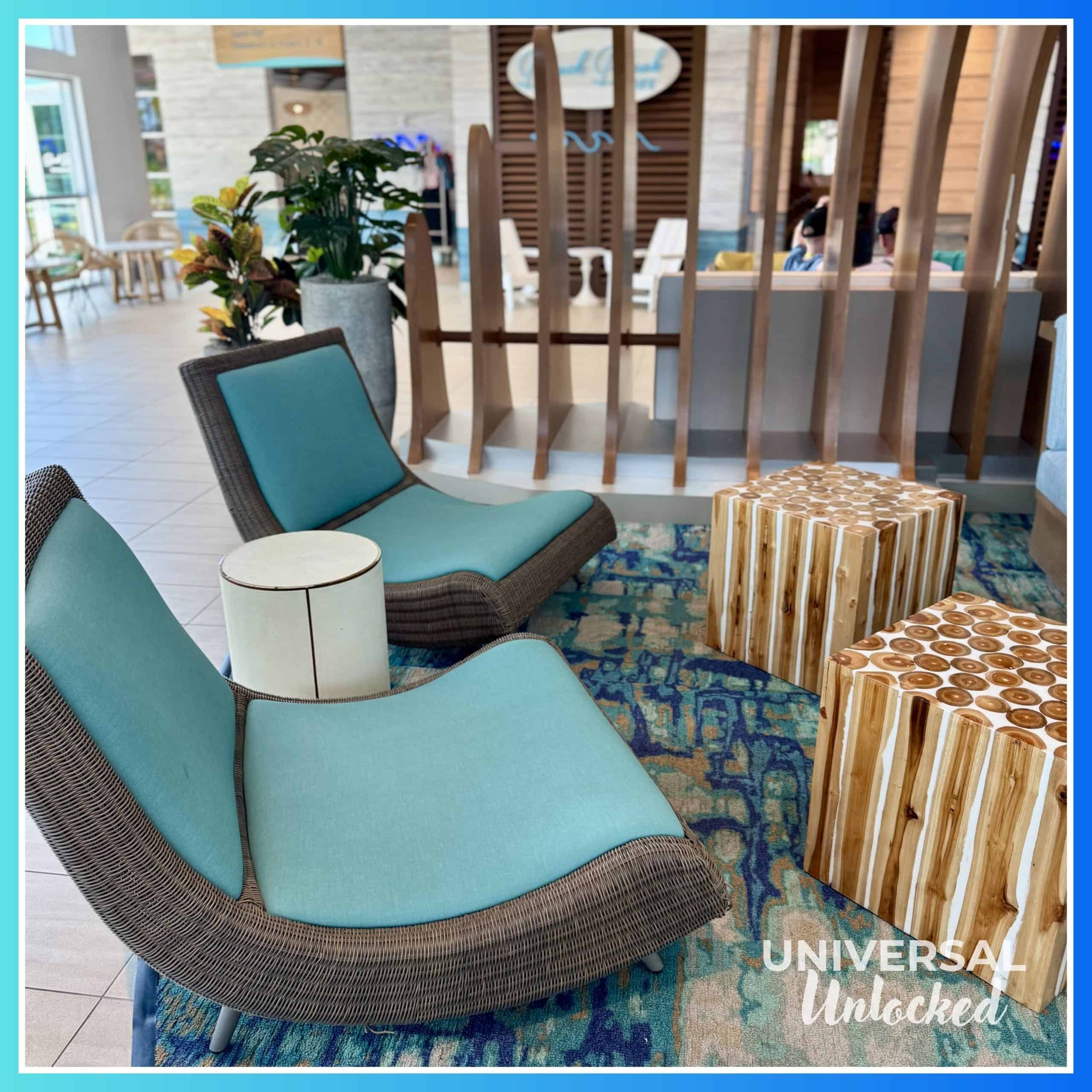 Seating in the main lobby at Surfside Inn and Suites