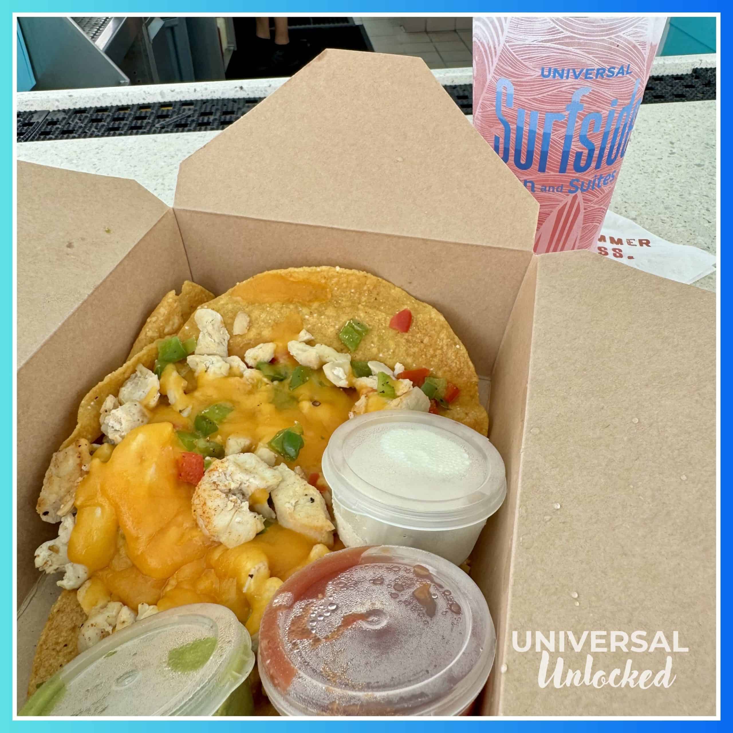Gluten free quesadilla from Beach Break Cafe at Surfside Inn and Suites