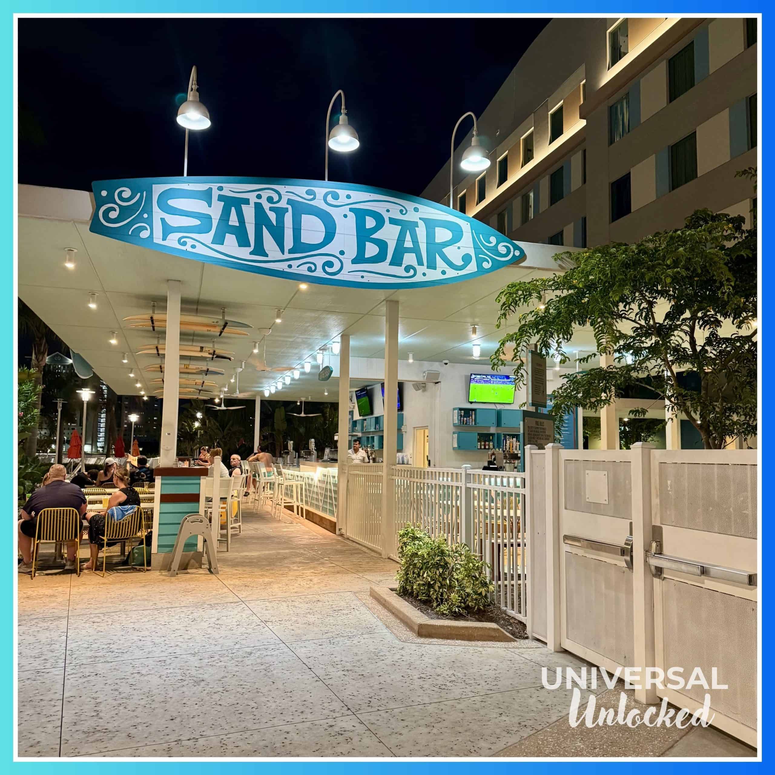 Sand Bar poolside bar at Surfside Inn and Suites