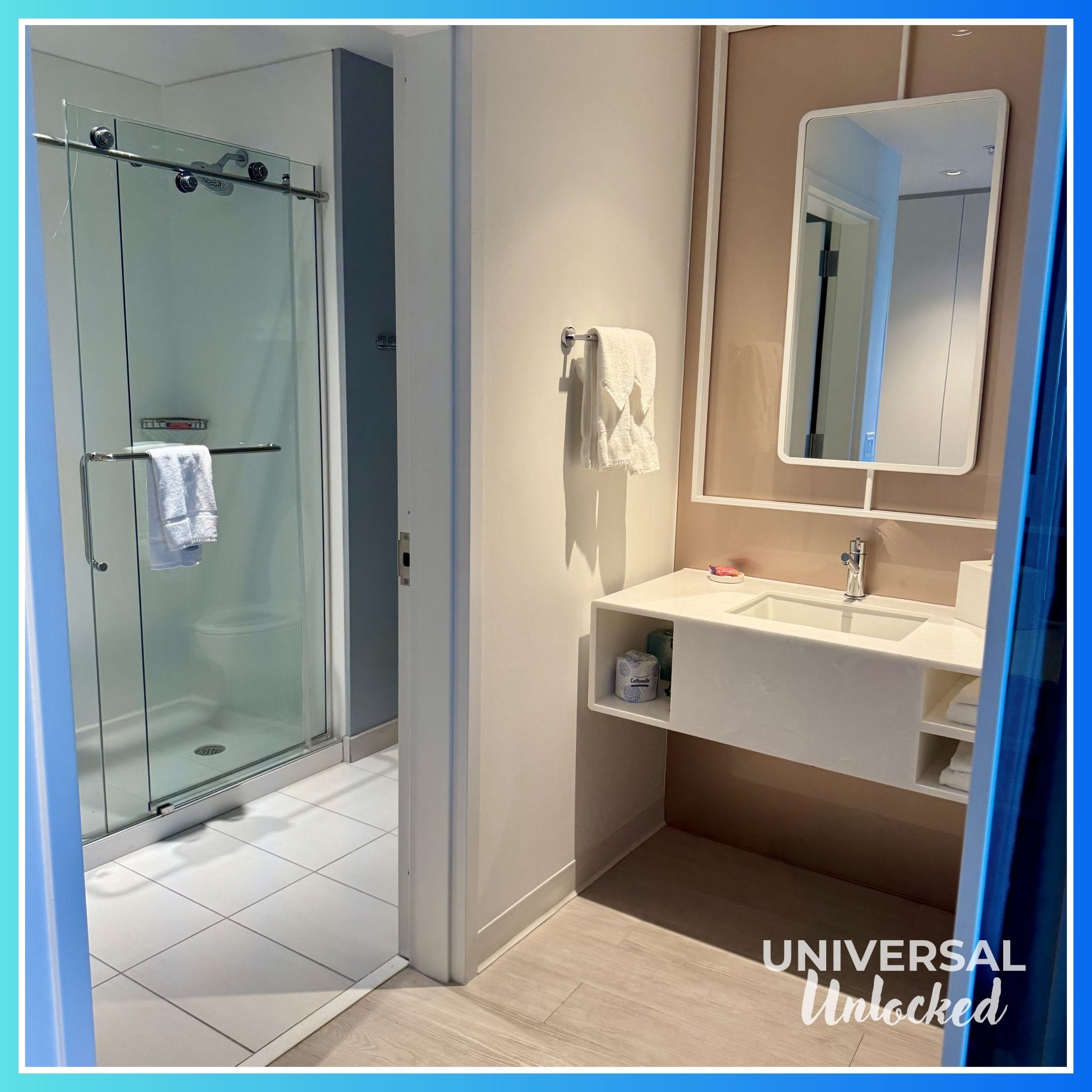Bathroom in a standard Stella Nova Resort guest room