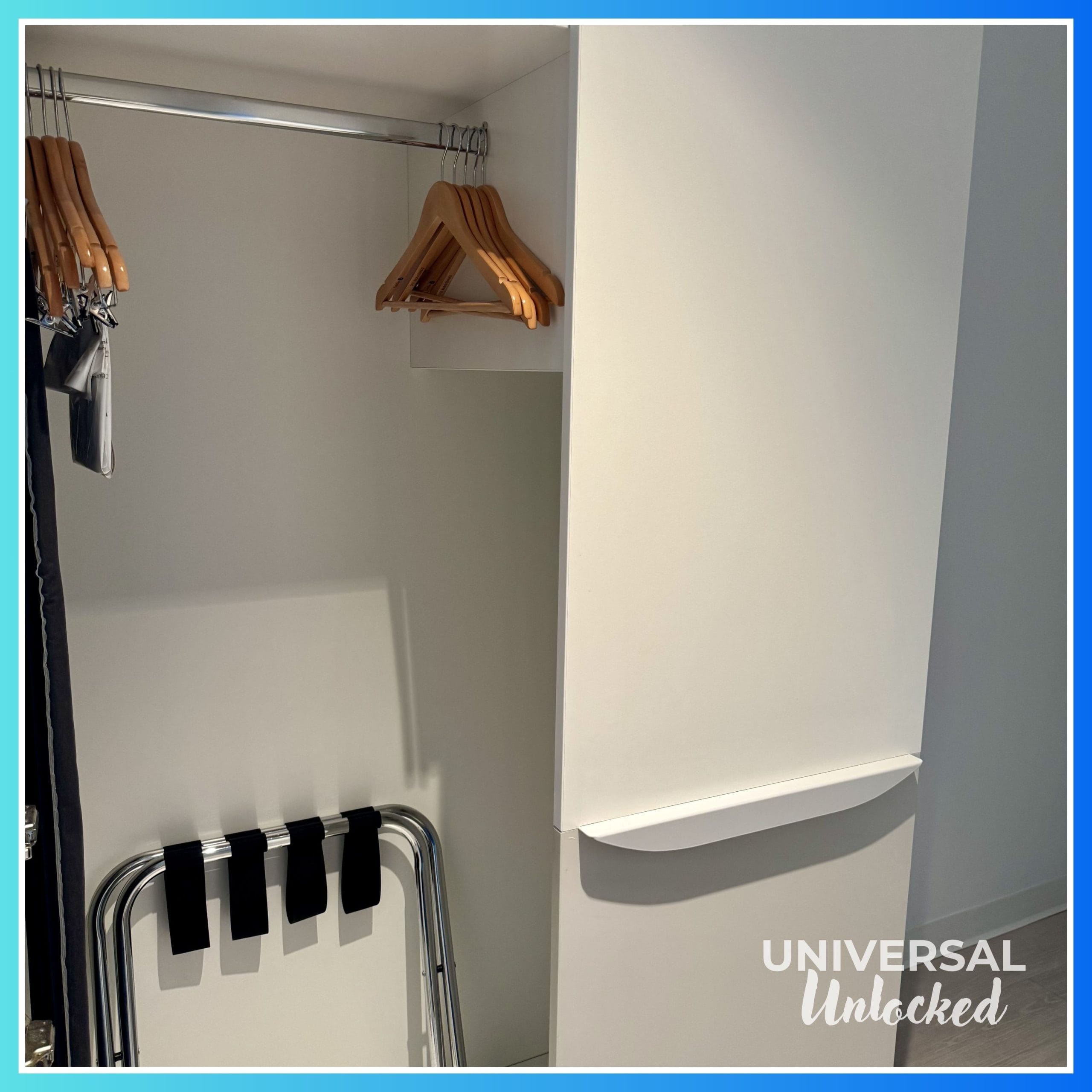 Closet in a standard Stella Nova Resort guest room