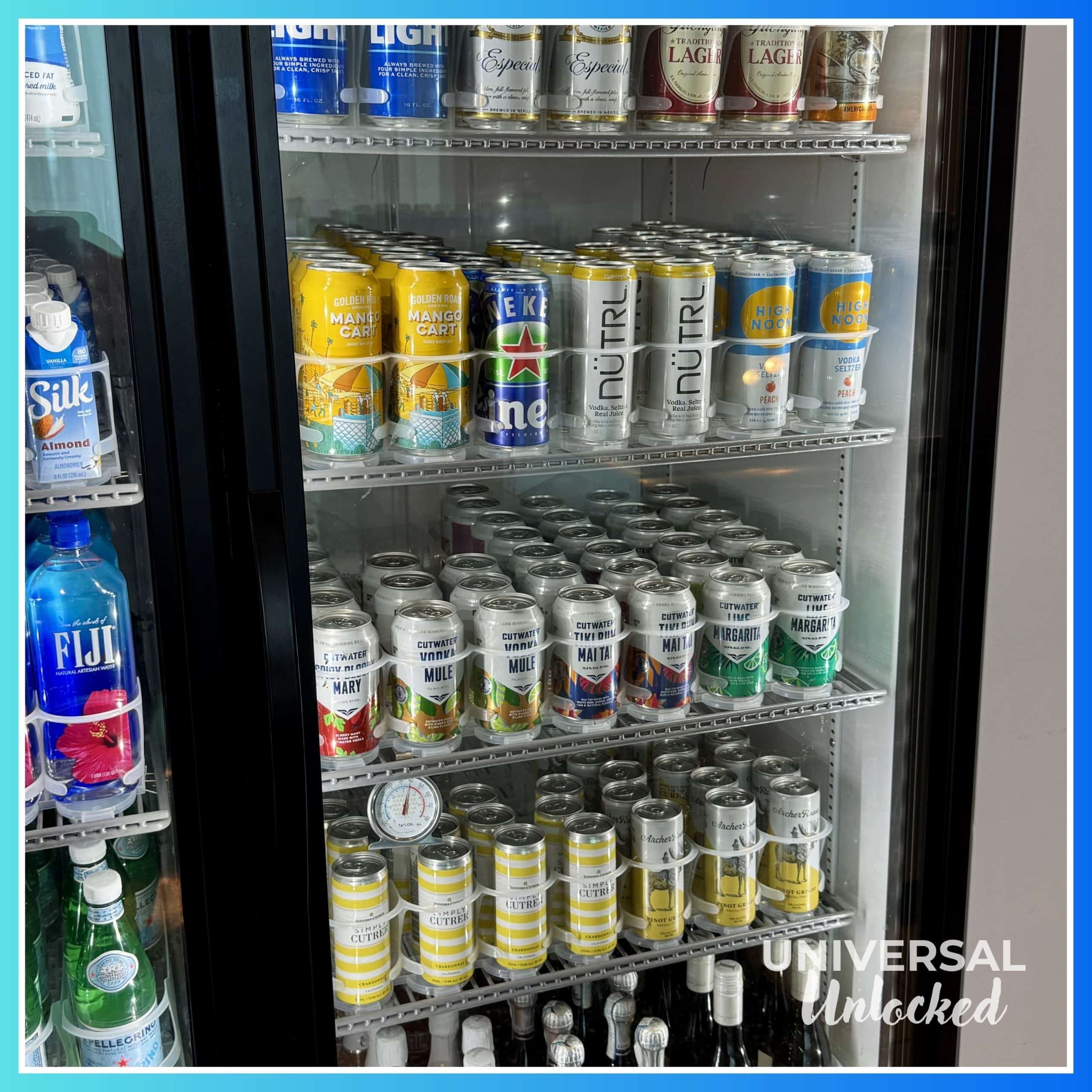 Alcoholic beverages at the Cosmos grab and go market