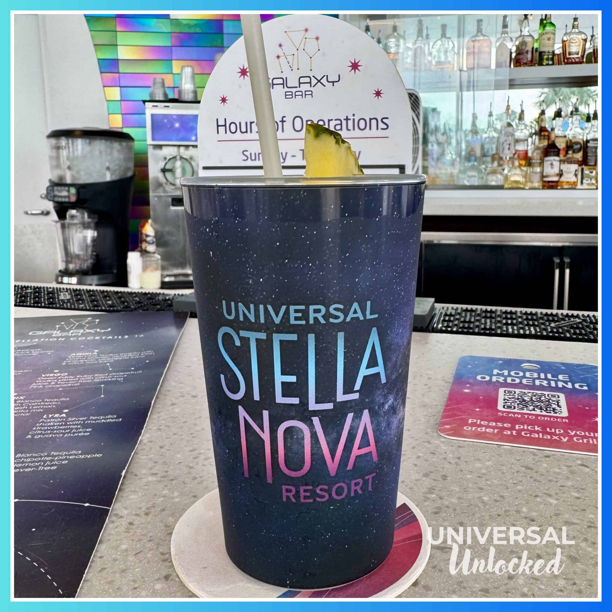 Cocktail at Galaxy Bar, poolside at Stella Nova Resort