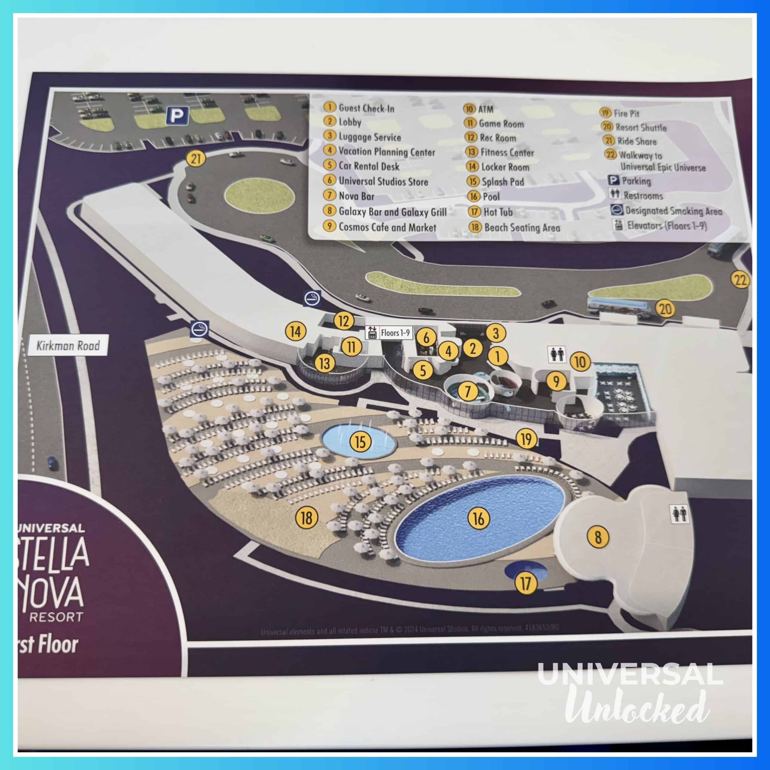 Map of Stella Nova Resort amenities