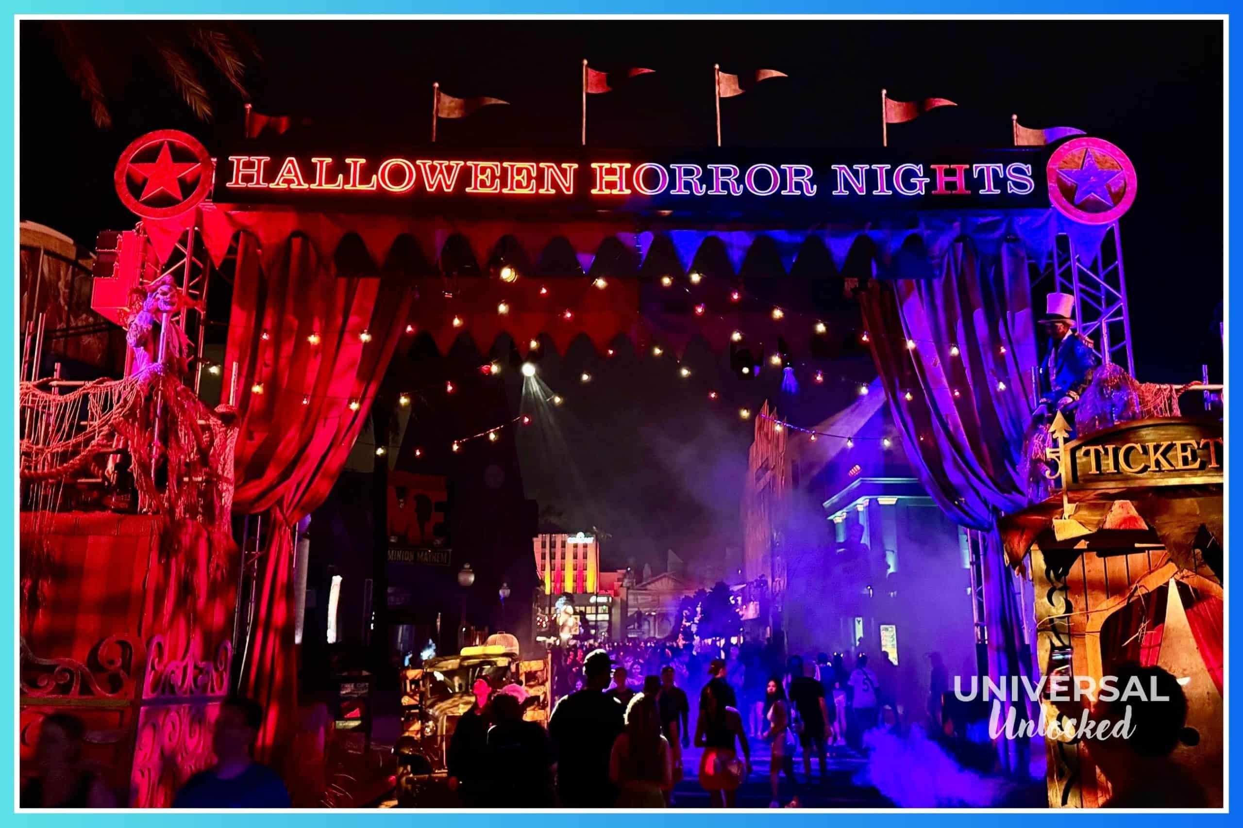 Entrance to Halloween Horror Nights 35 at Universal Studios Florida