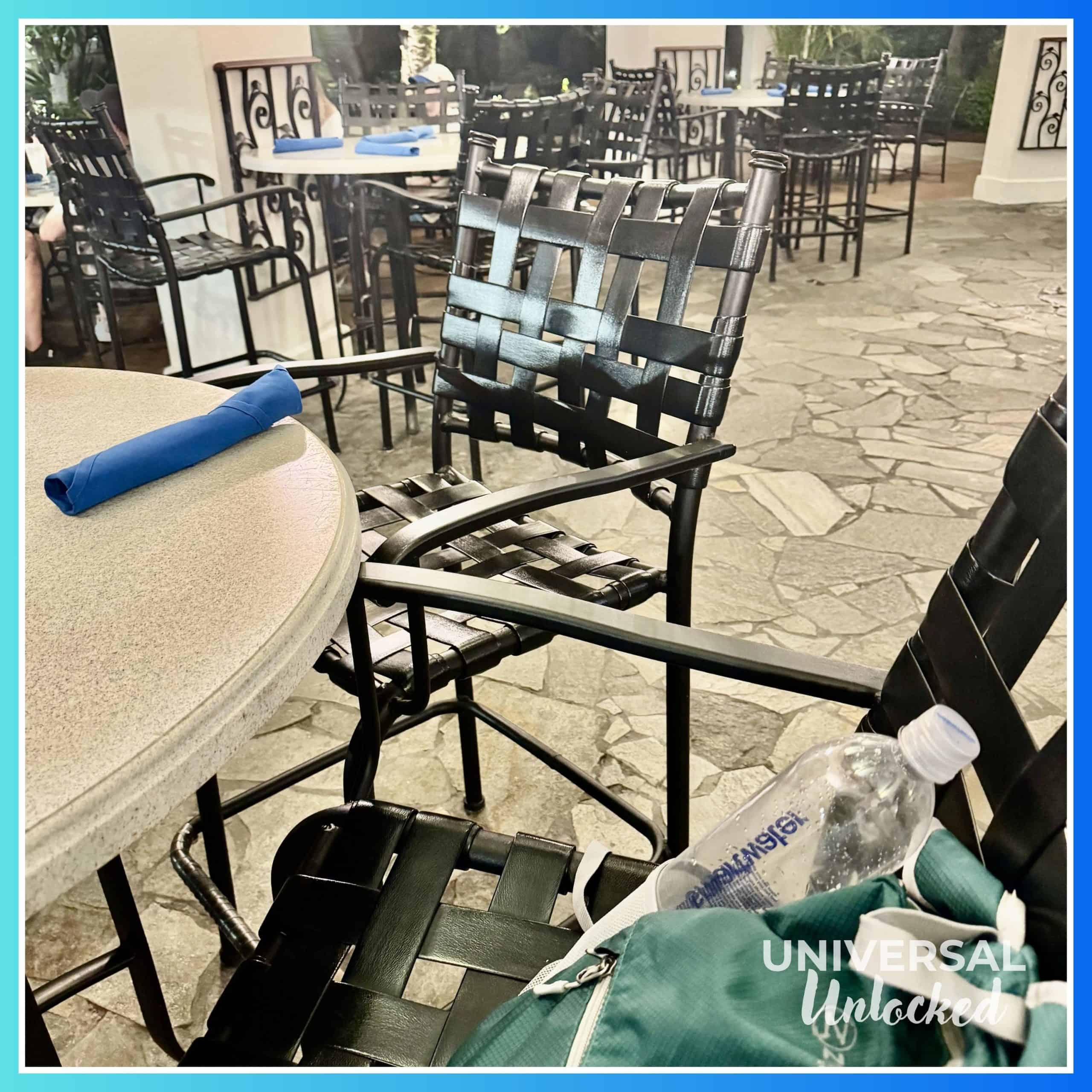 Seating at beachclub