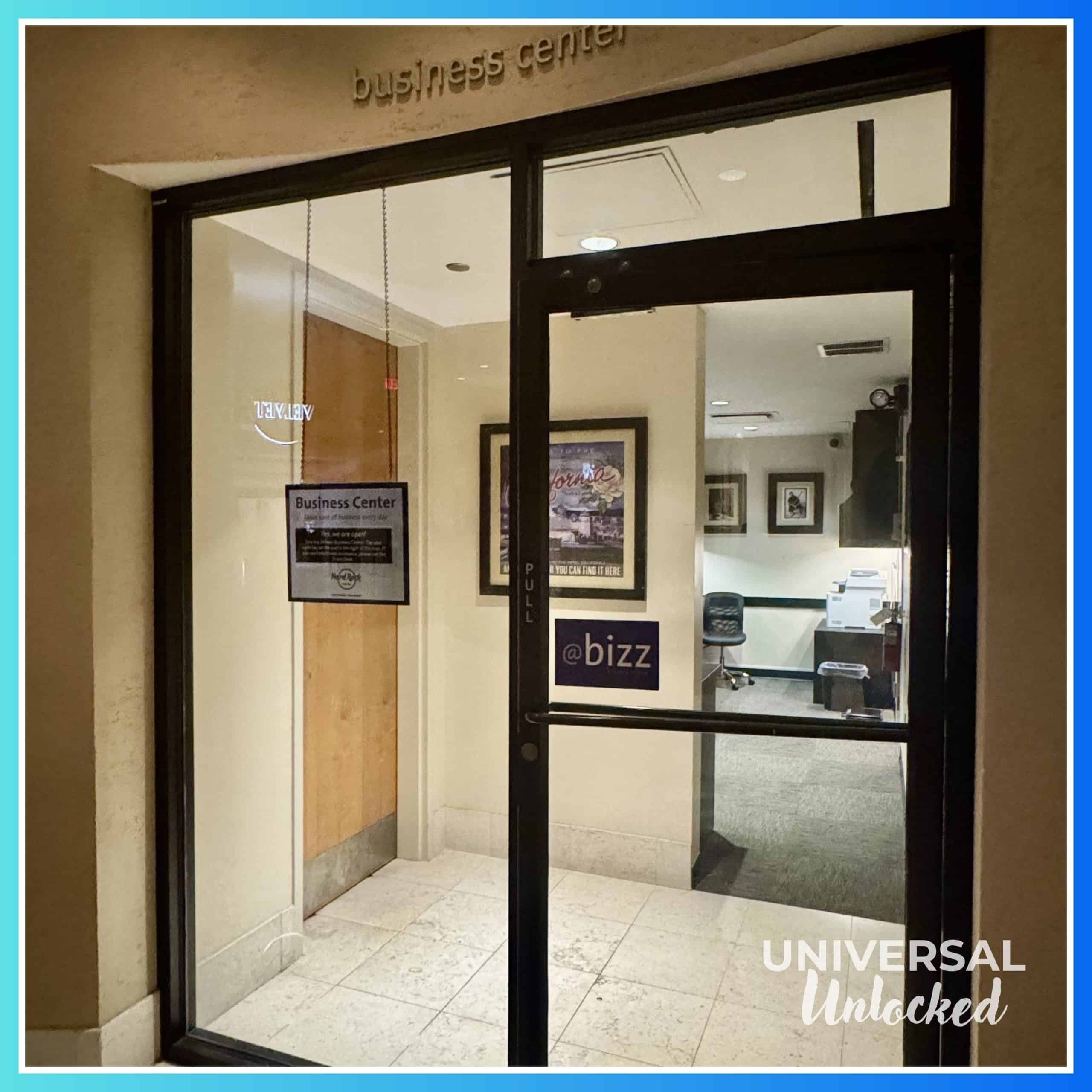 Business center at Hard Rock Orlando