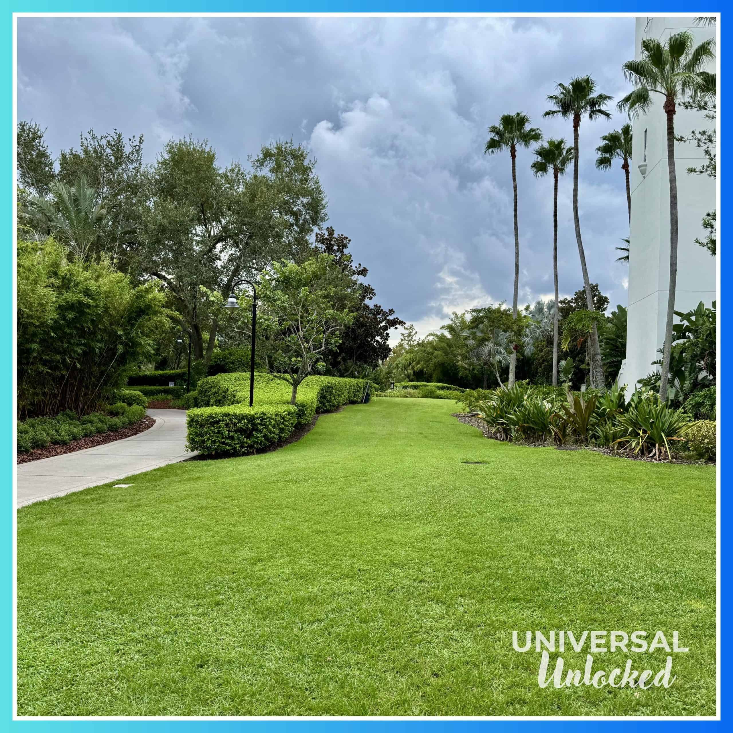 Walking path outside Hard Rock Hotel Orlando