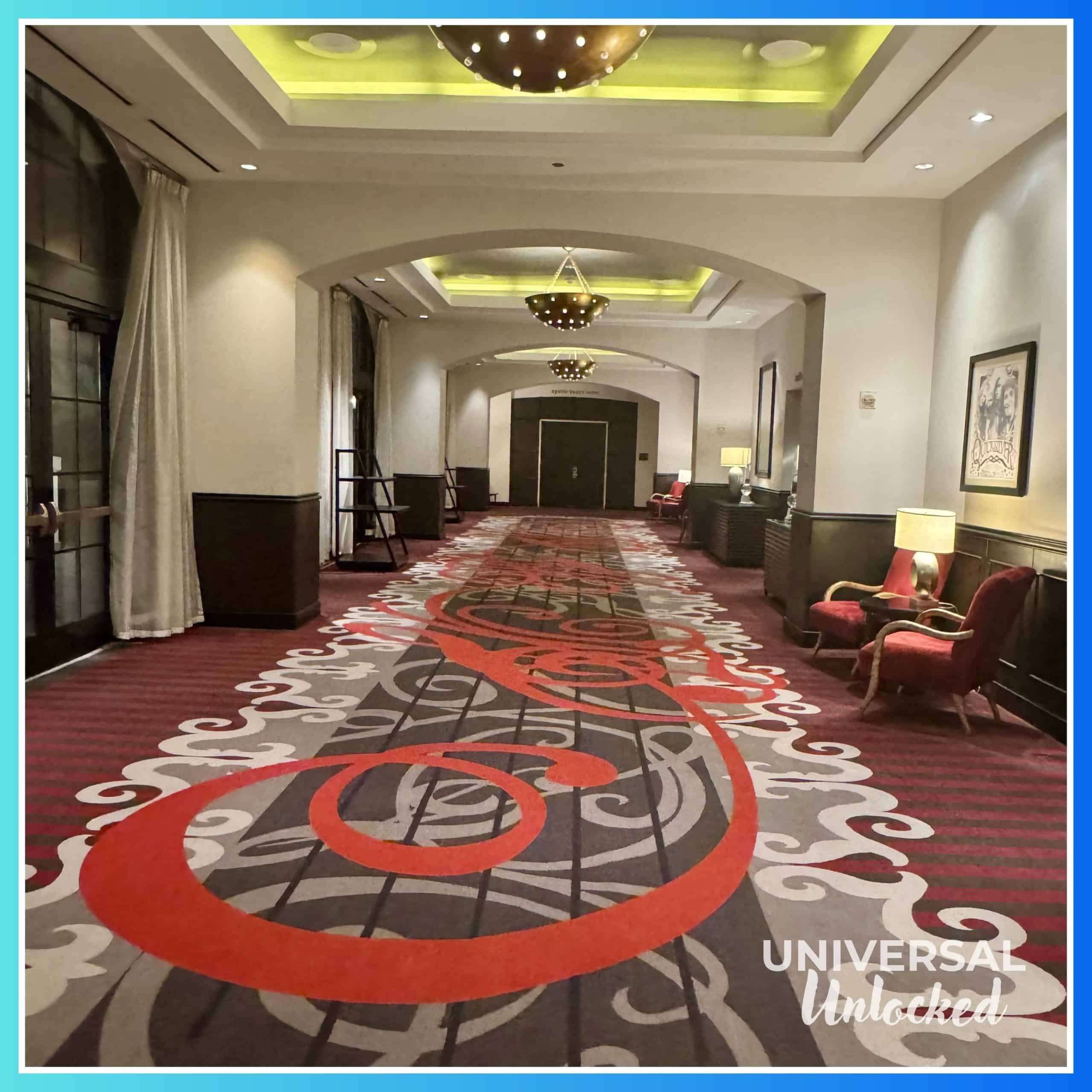 Hallway decor at Hard Rock Hotel Orlando