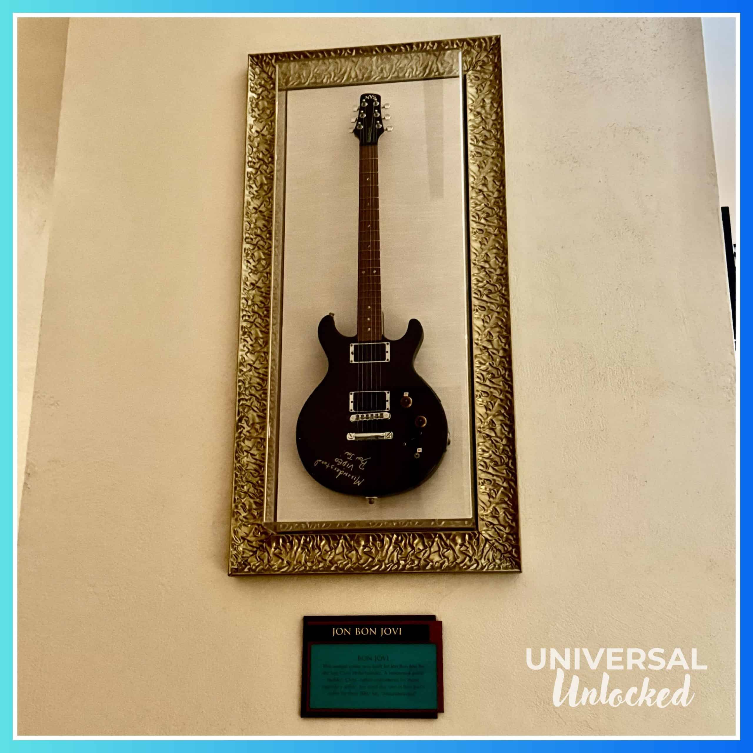 John Bon Jovi memorabilia at Hard Rock Hotel Orlando