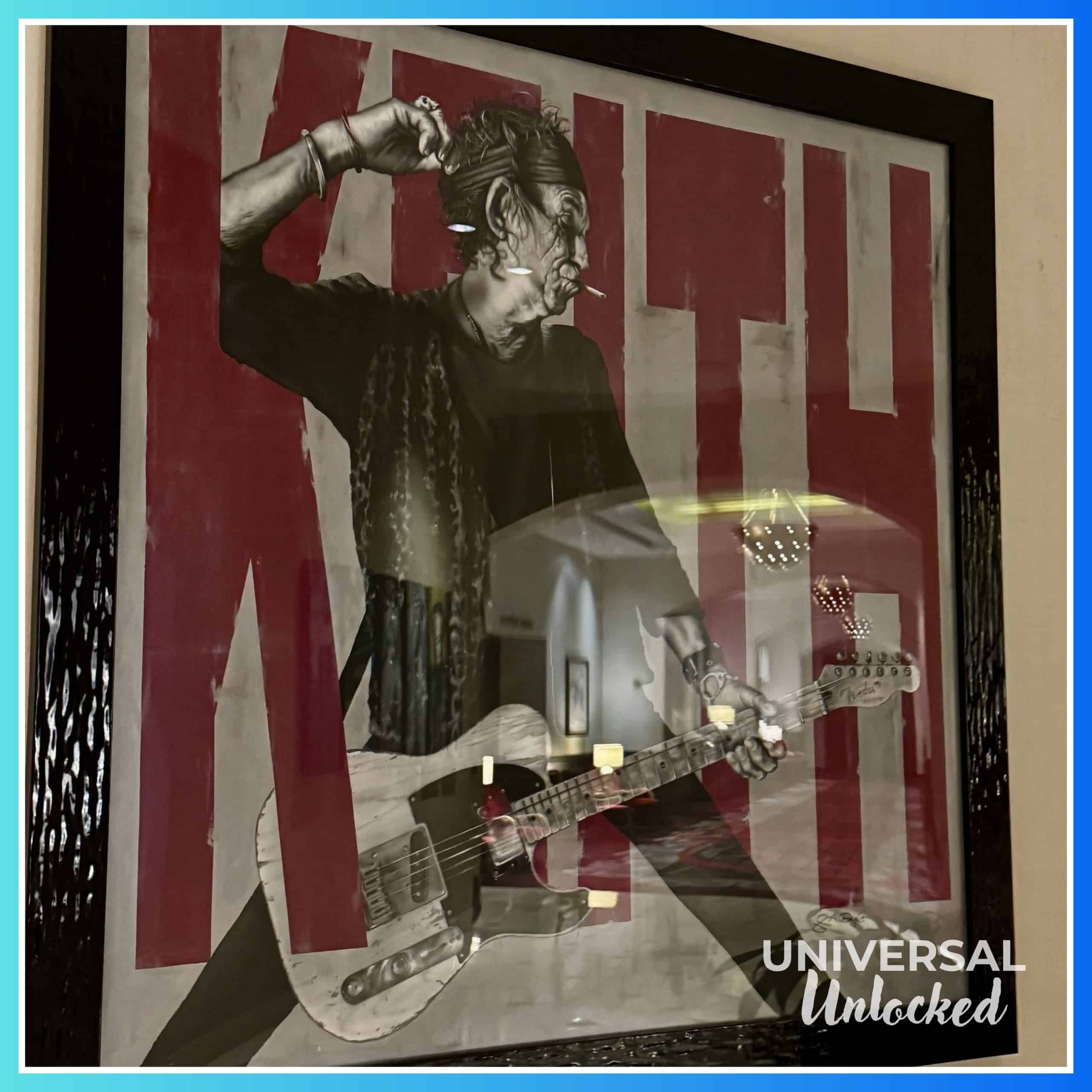 Keith Richards memorabilia at Hard Rock Hotel Orlando