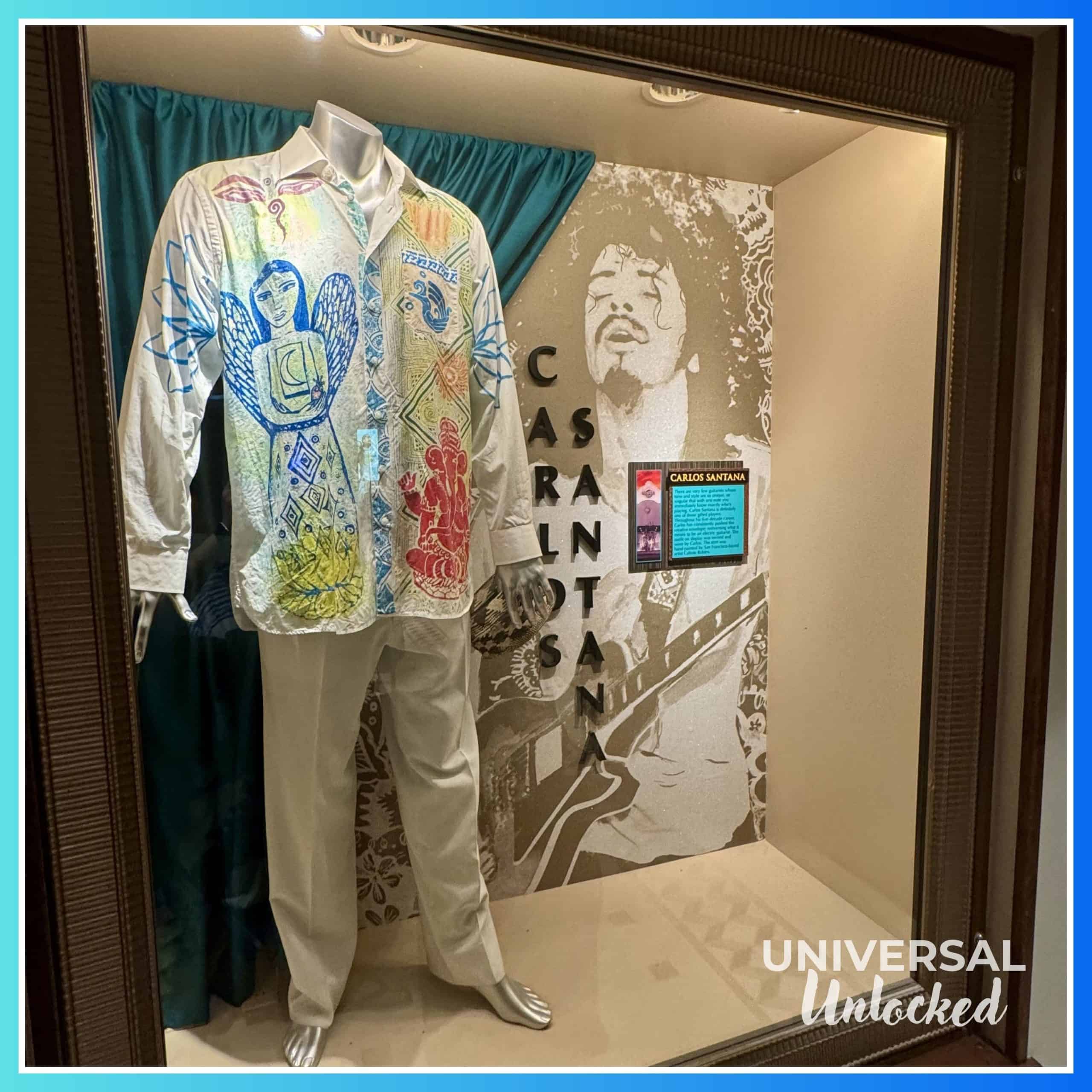 Carlos Santana memorabilia at Hard Rock Hotel Orlando