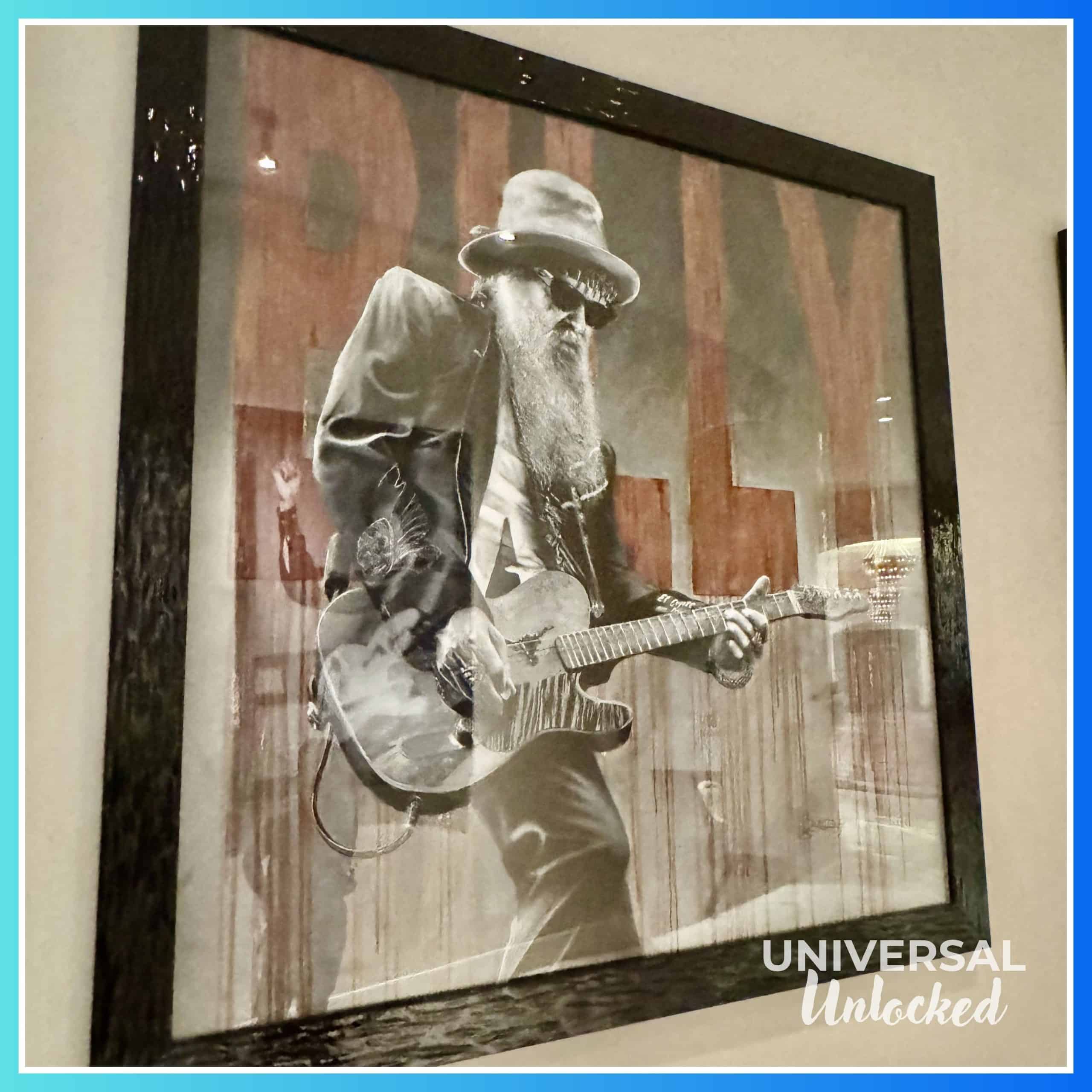 ZZ Top memorabilia at Hard Rock Hotel Orlando