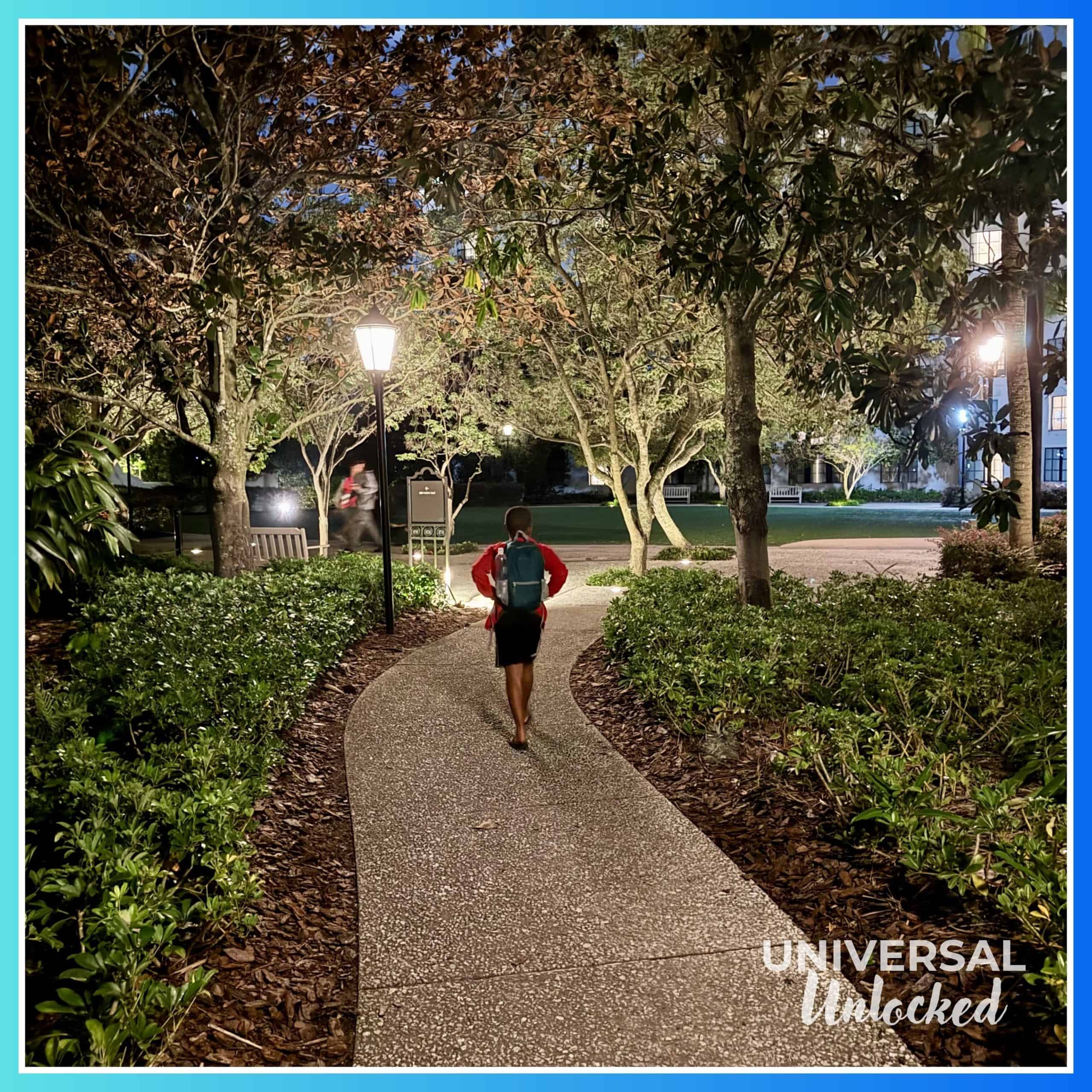 Walking path outside Hard Rock Hotel Orlando
