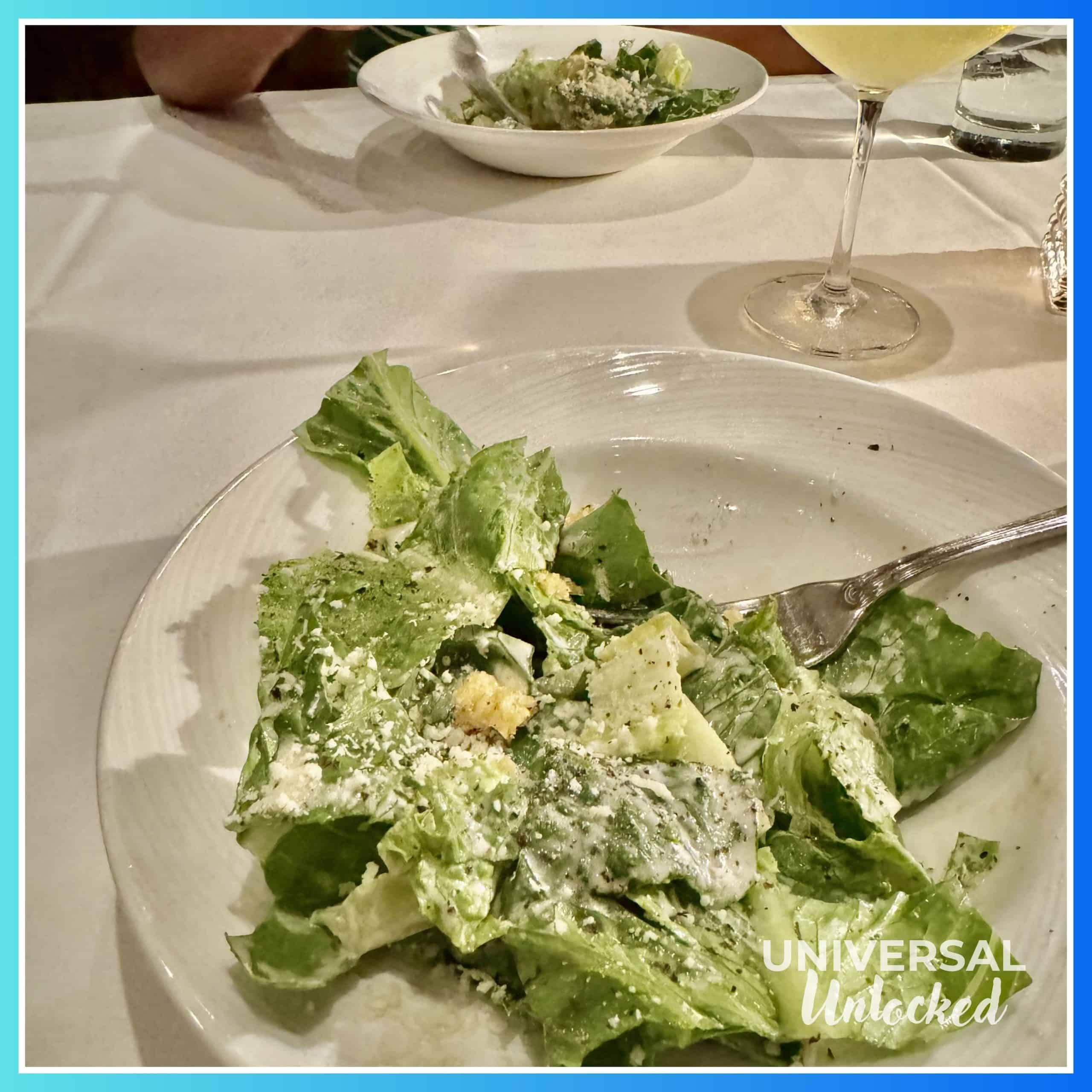 Caesar salad at the Palm