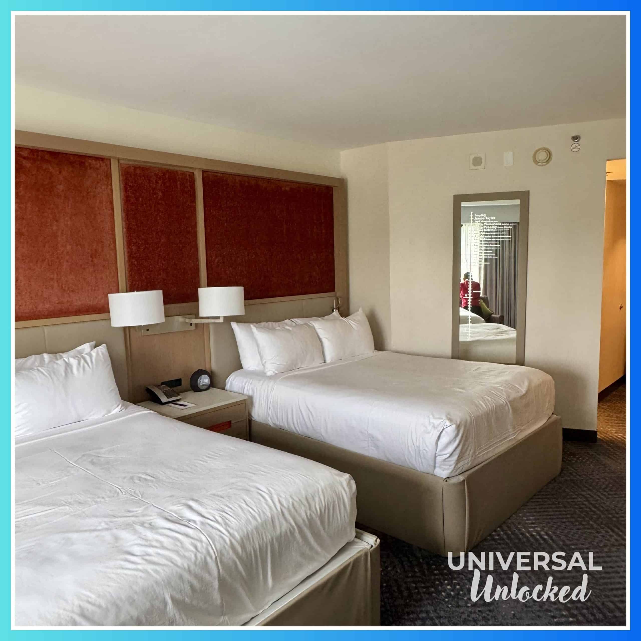 Standard guest room at the Hard Rock Hotel Orlando