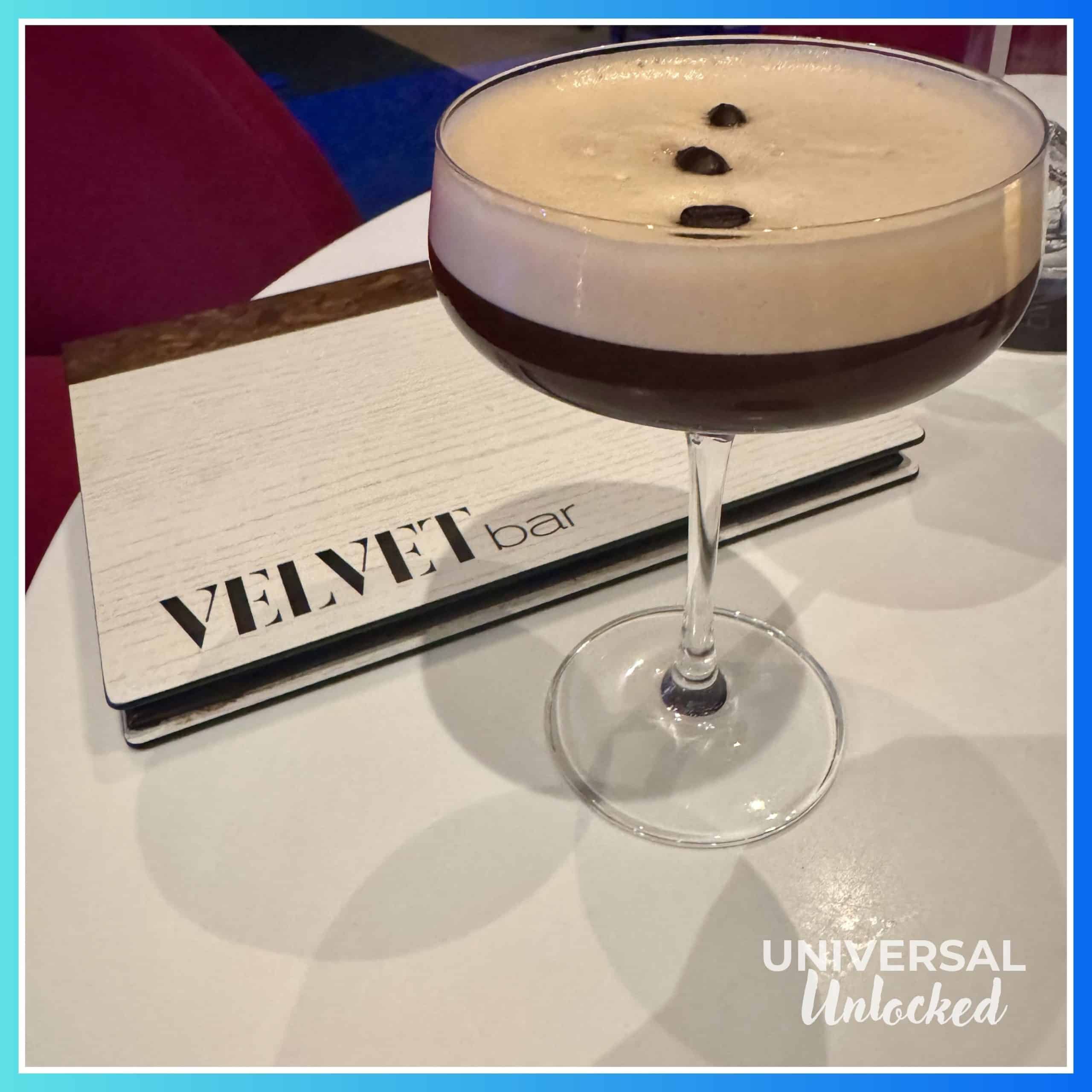 Cocktail at Velvet Bar