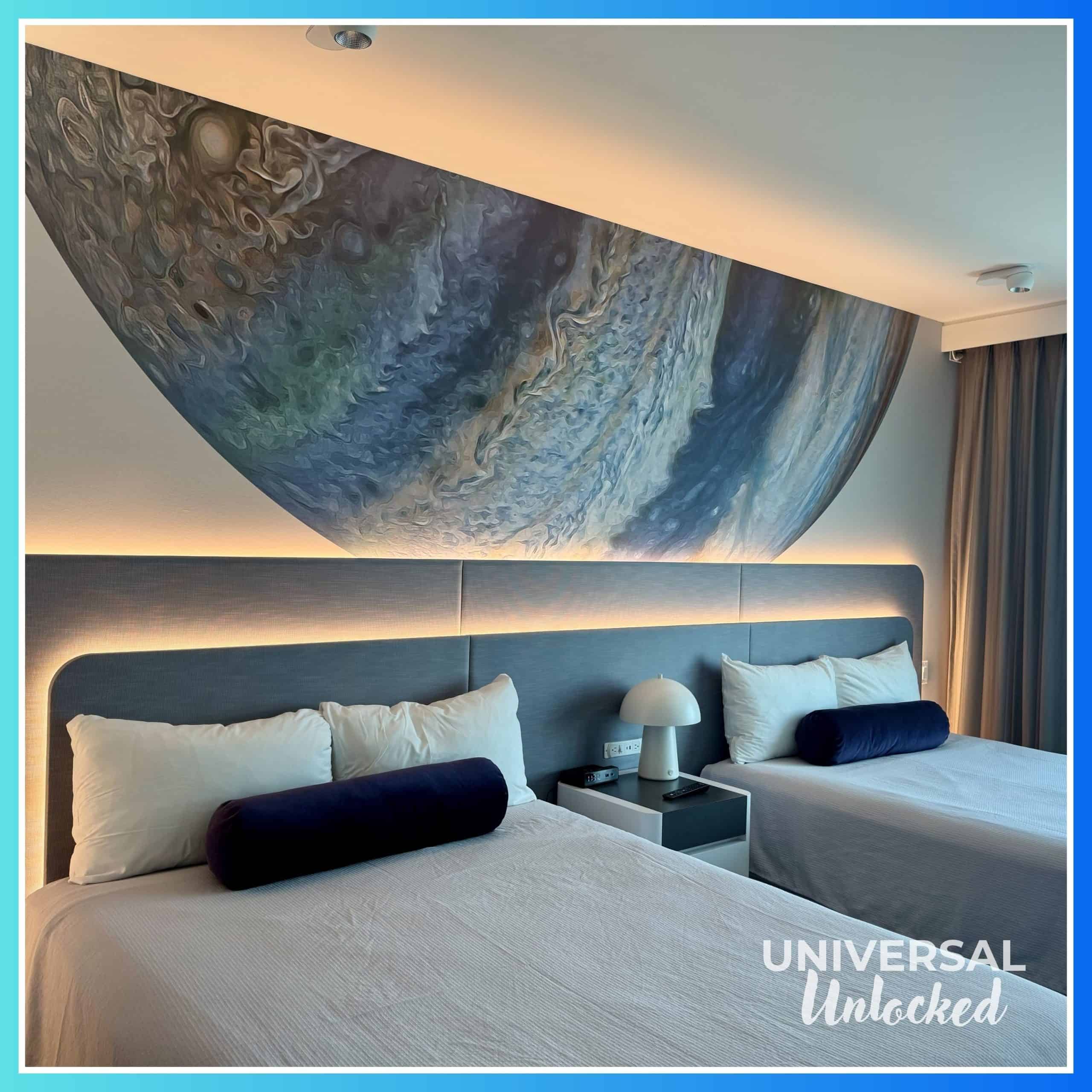 Moon mural in a Terra Luna Resort guest room