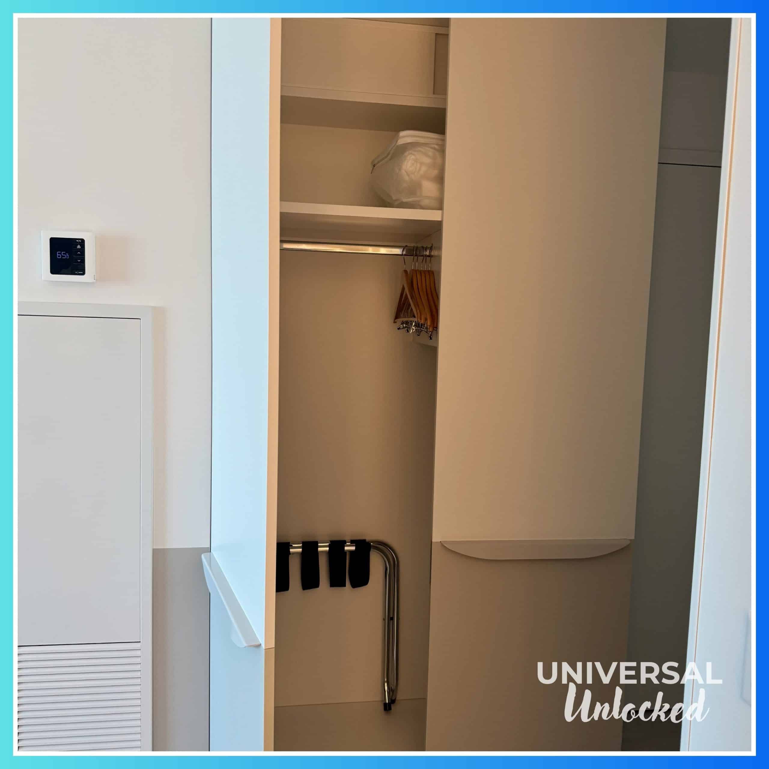 Closet in a Terra Luna Resort guest room