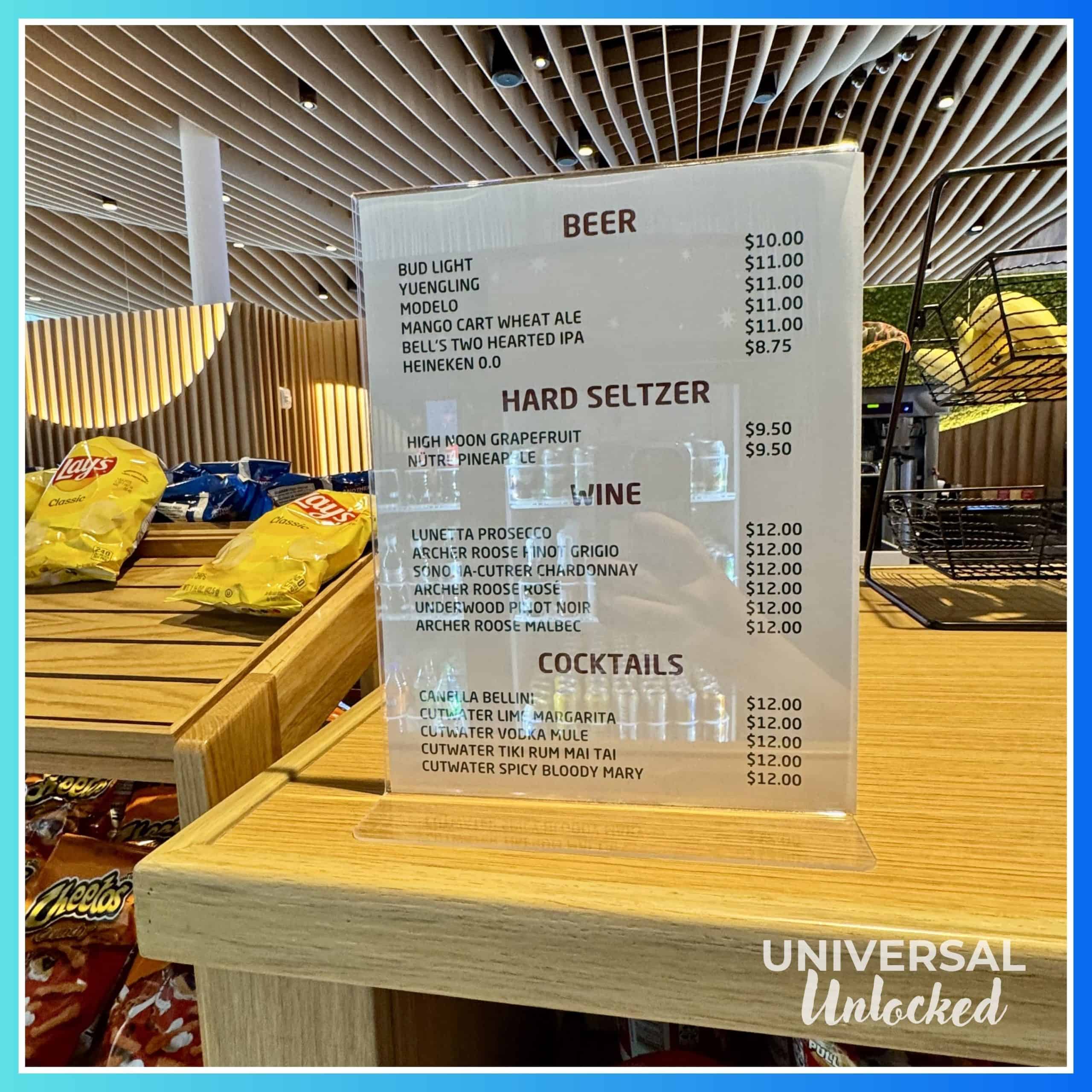 Alcohol selection at Omega Market