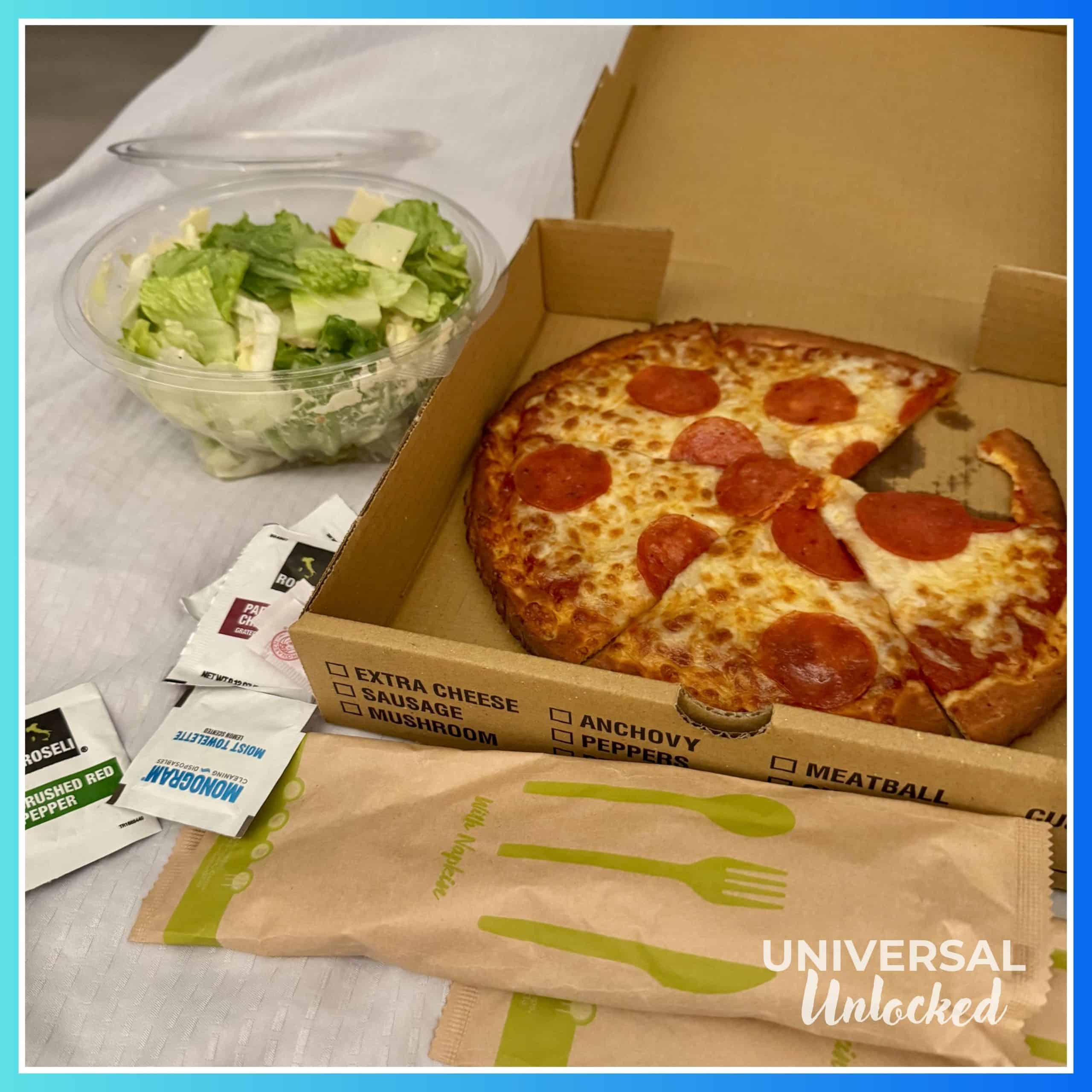 Pizza delivery at Terra Luna Resort