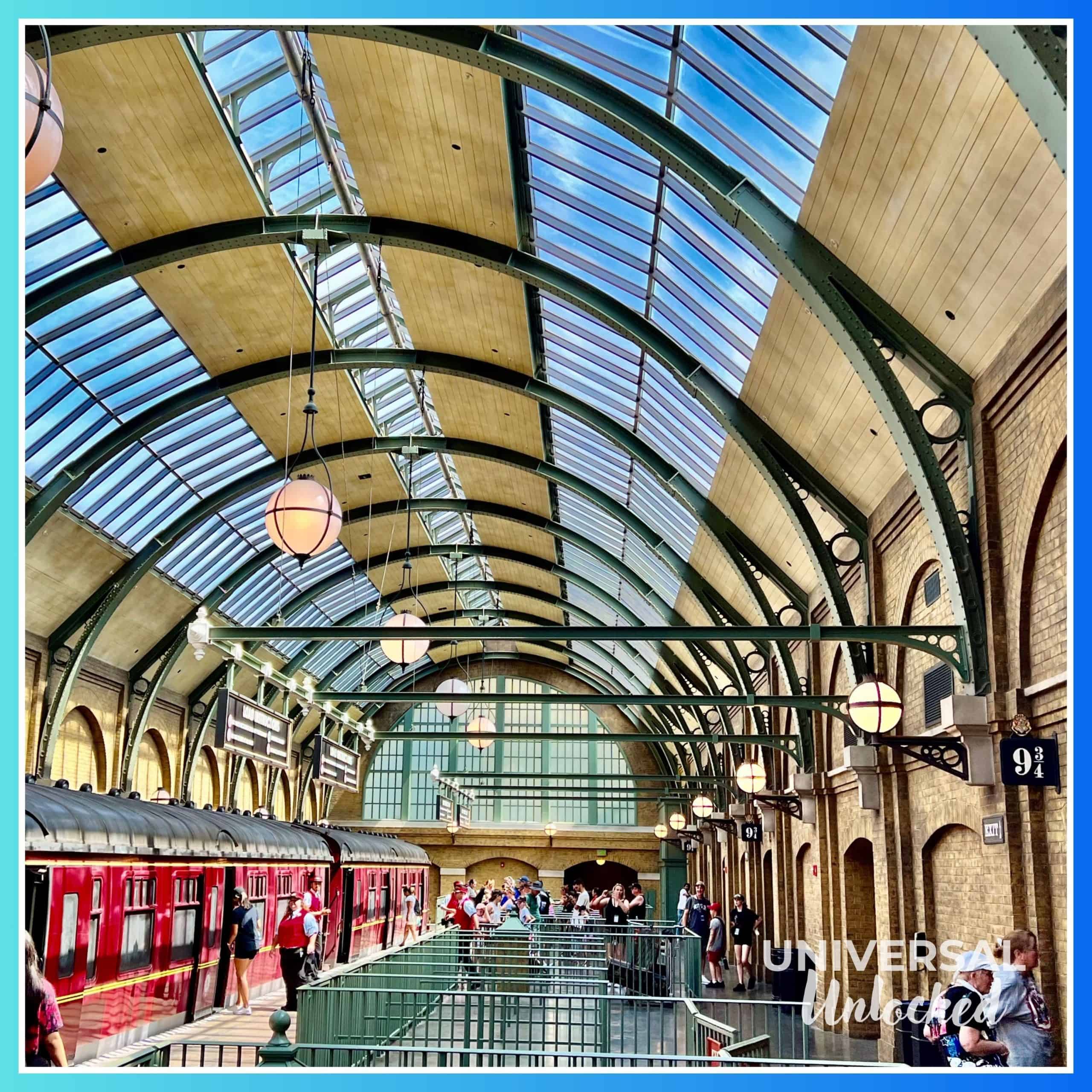 Platform 9 3/4 at Hogwarts™ Express – King’s Cross Station in the London area of Universal Studios Florida