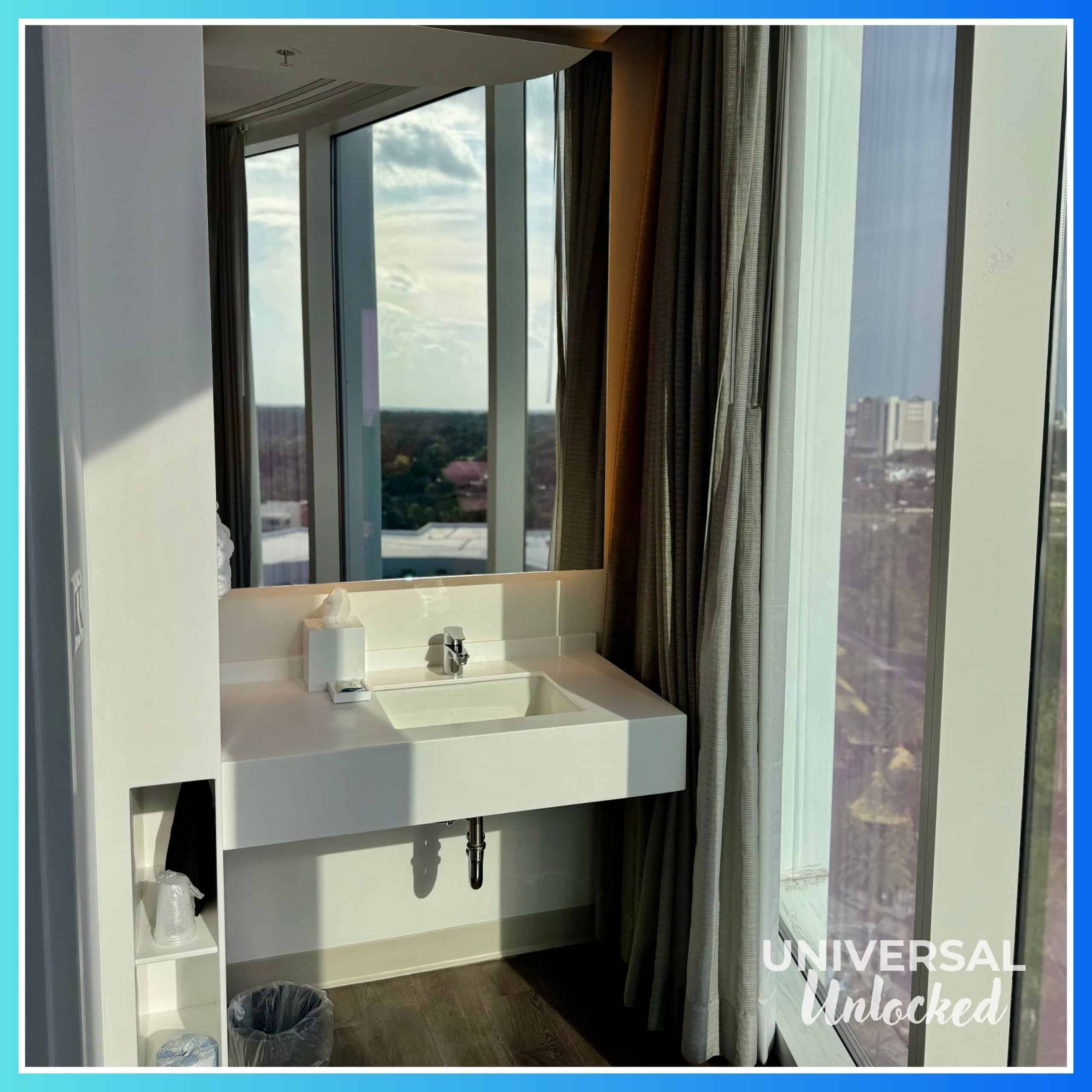 Bathroom in an Aventura Hotel guest room