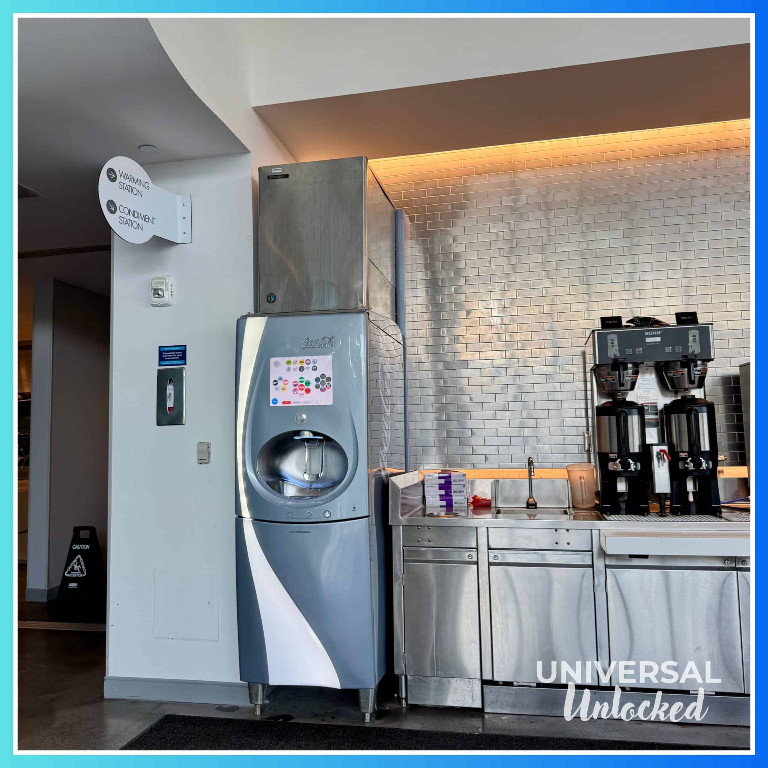 Coke Freestyle and condiments at Urban Pantry