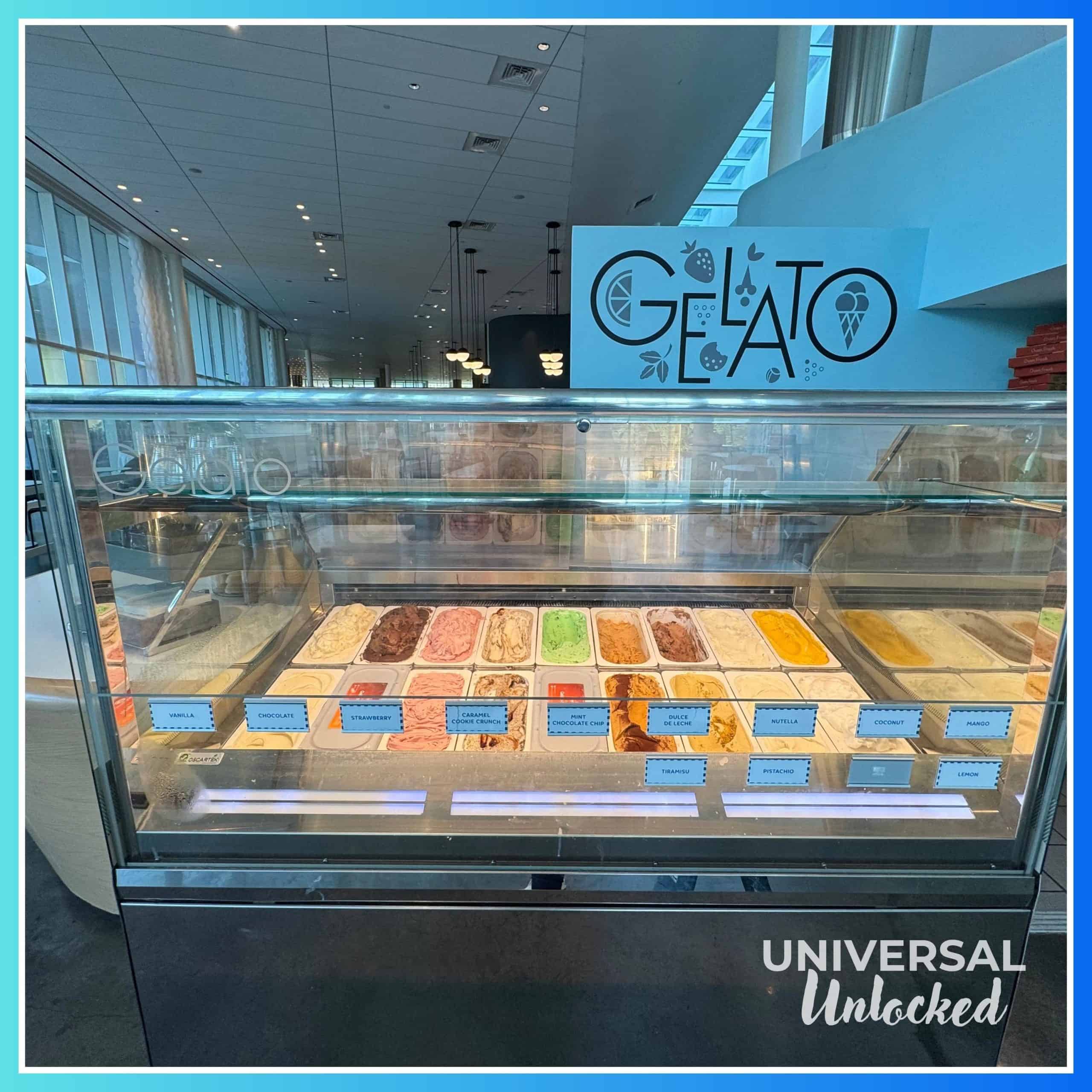 Gelato station at Urban Pantry