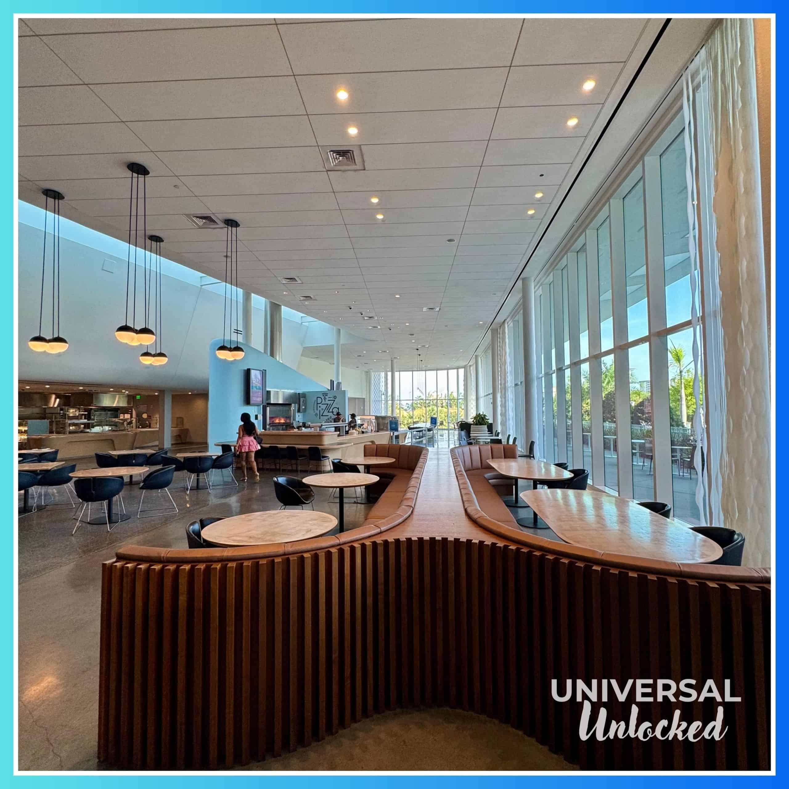 Tables inside Urban Pantry at Aventura Hotel