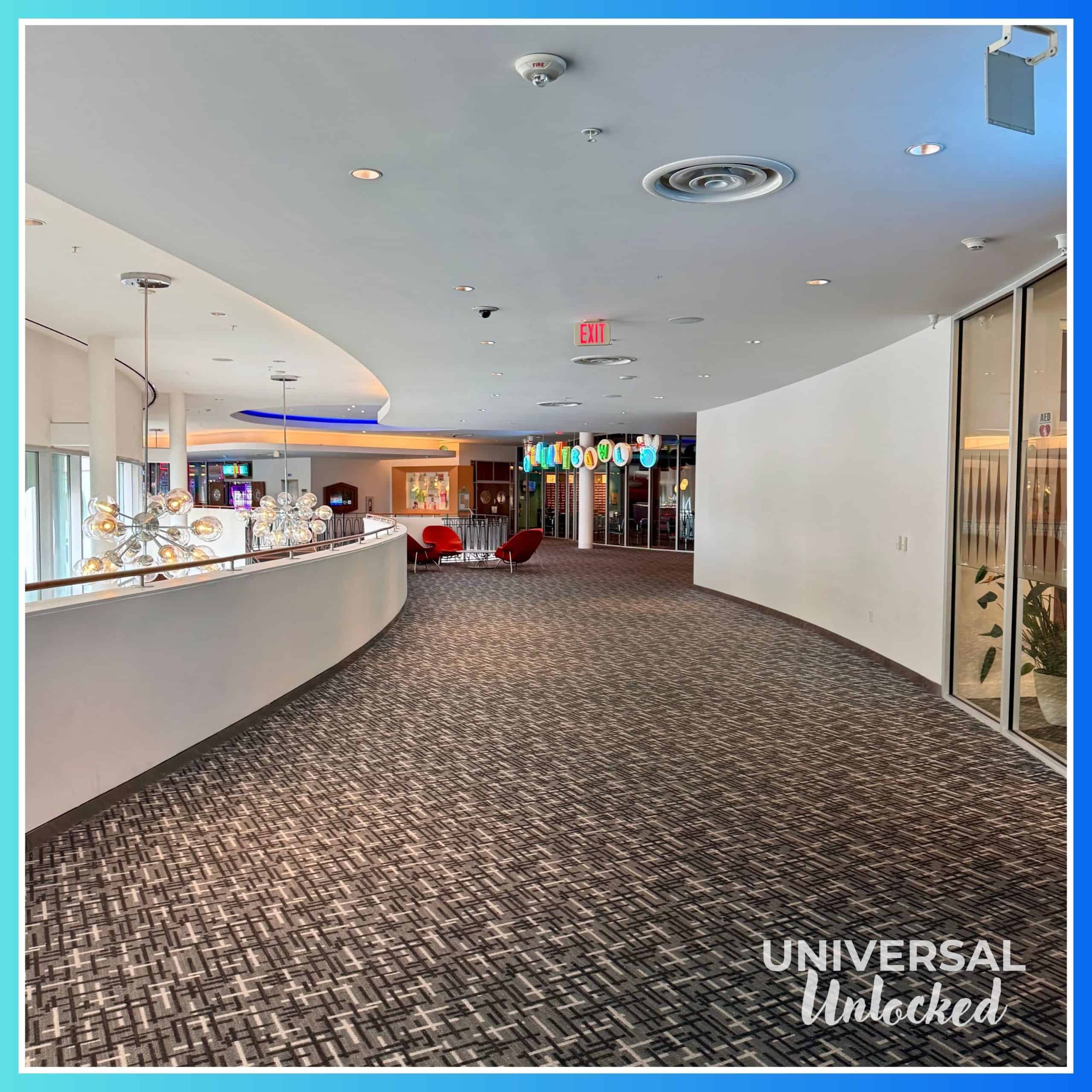 Amenities second floor hallway at Cabana Bay