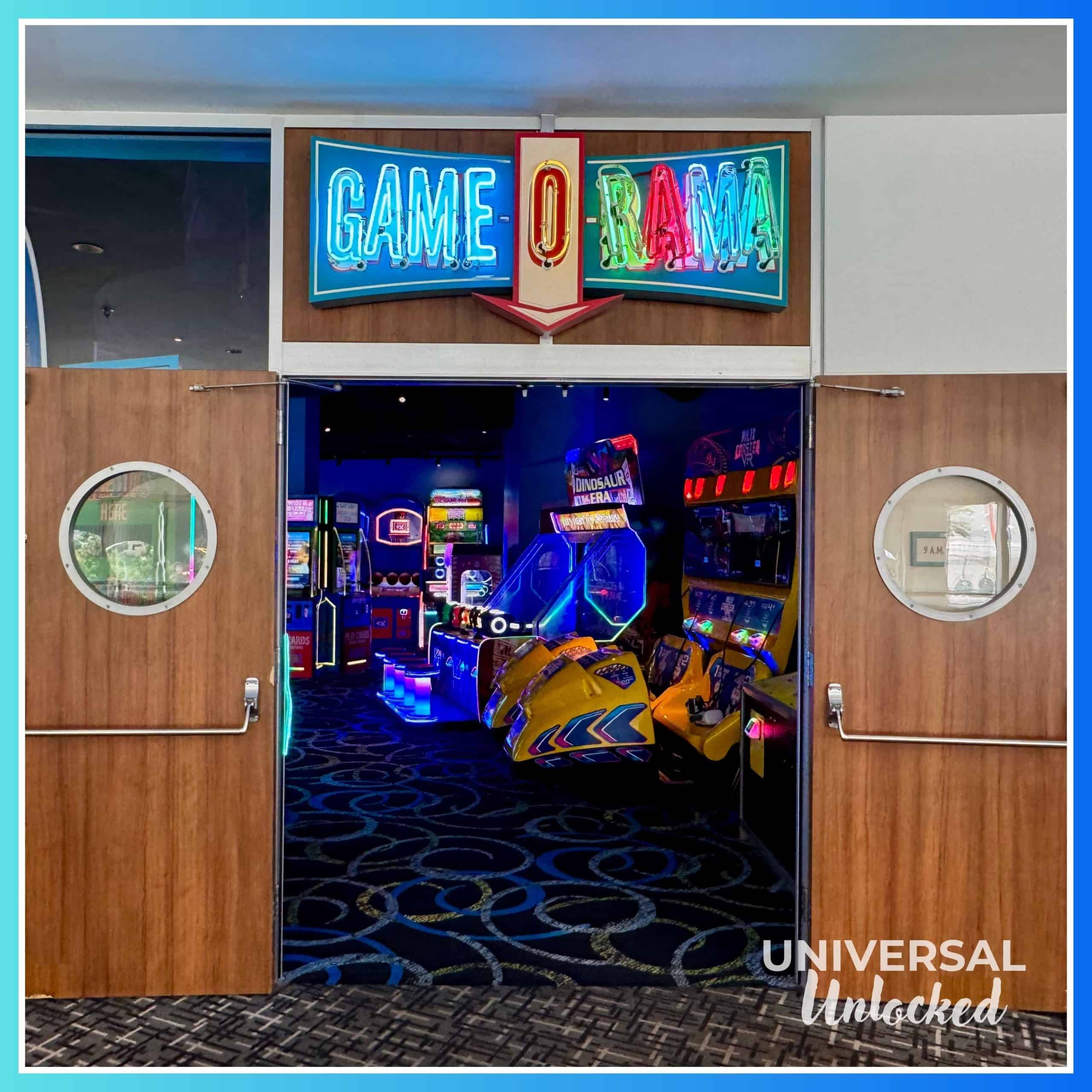 Game-O-Rama video arcade at Cabana bay