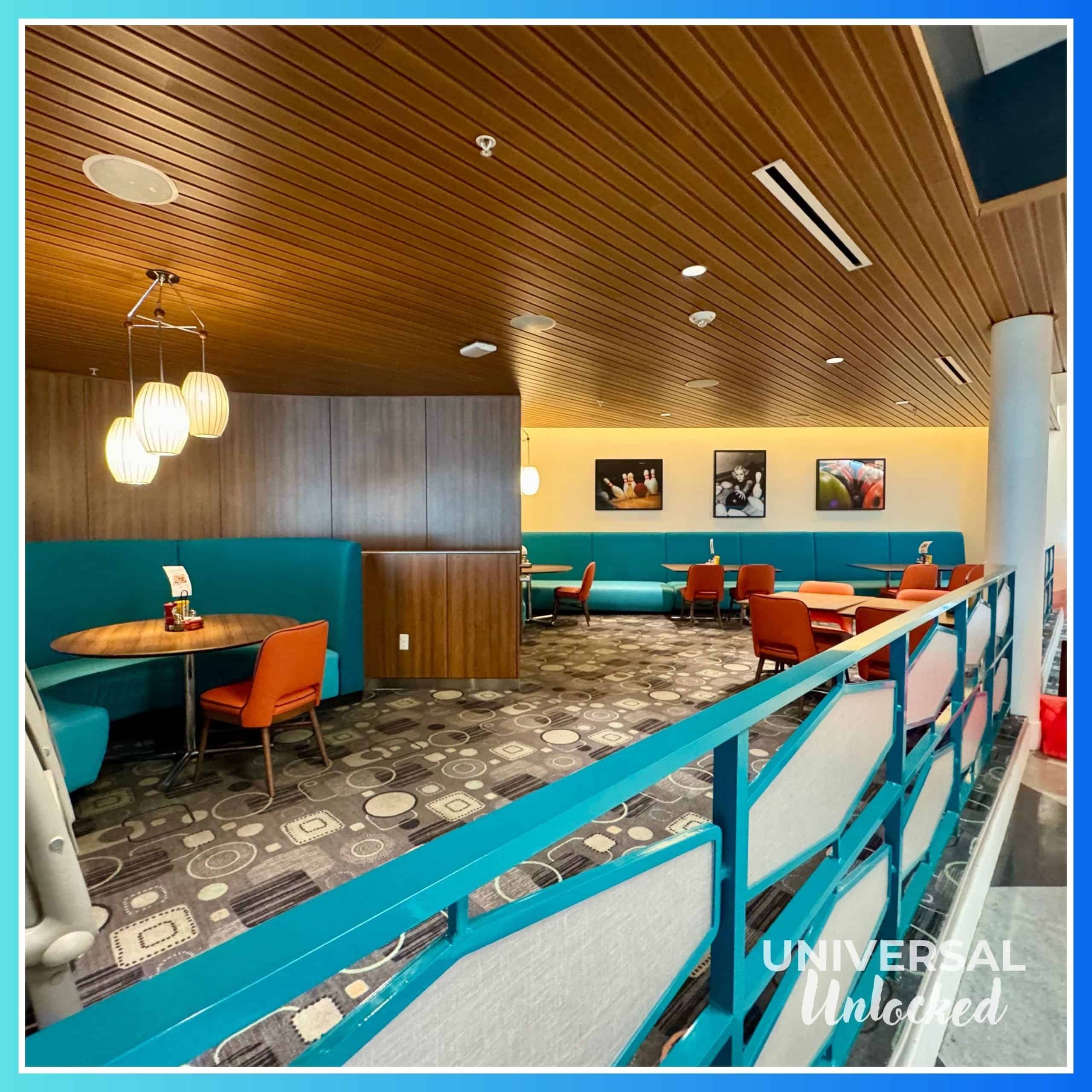 Dining tables at Galaxy Bowl