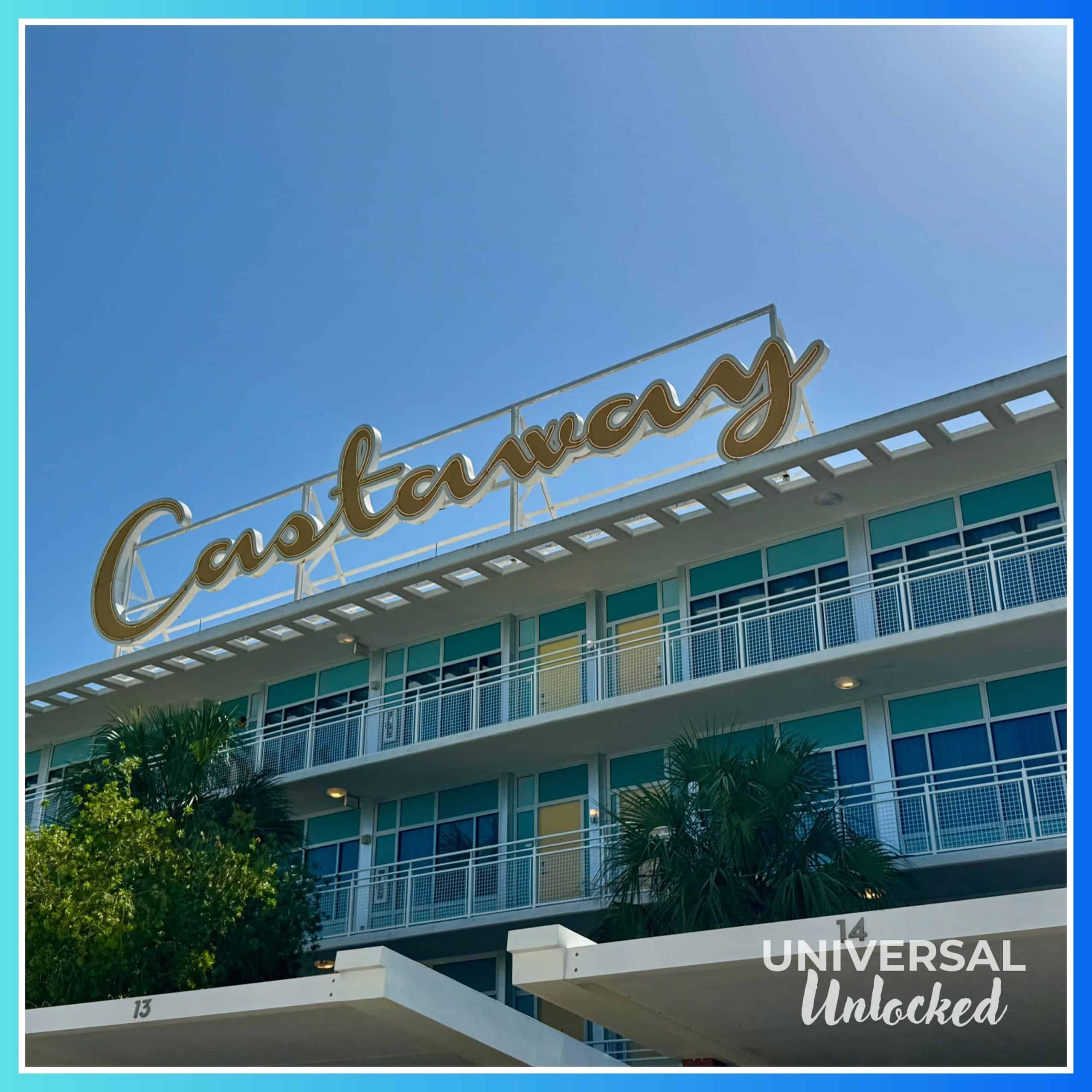 Guest rooms on the exterior side of Cabana Bay