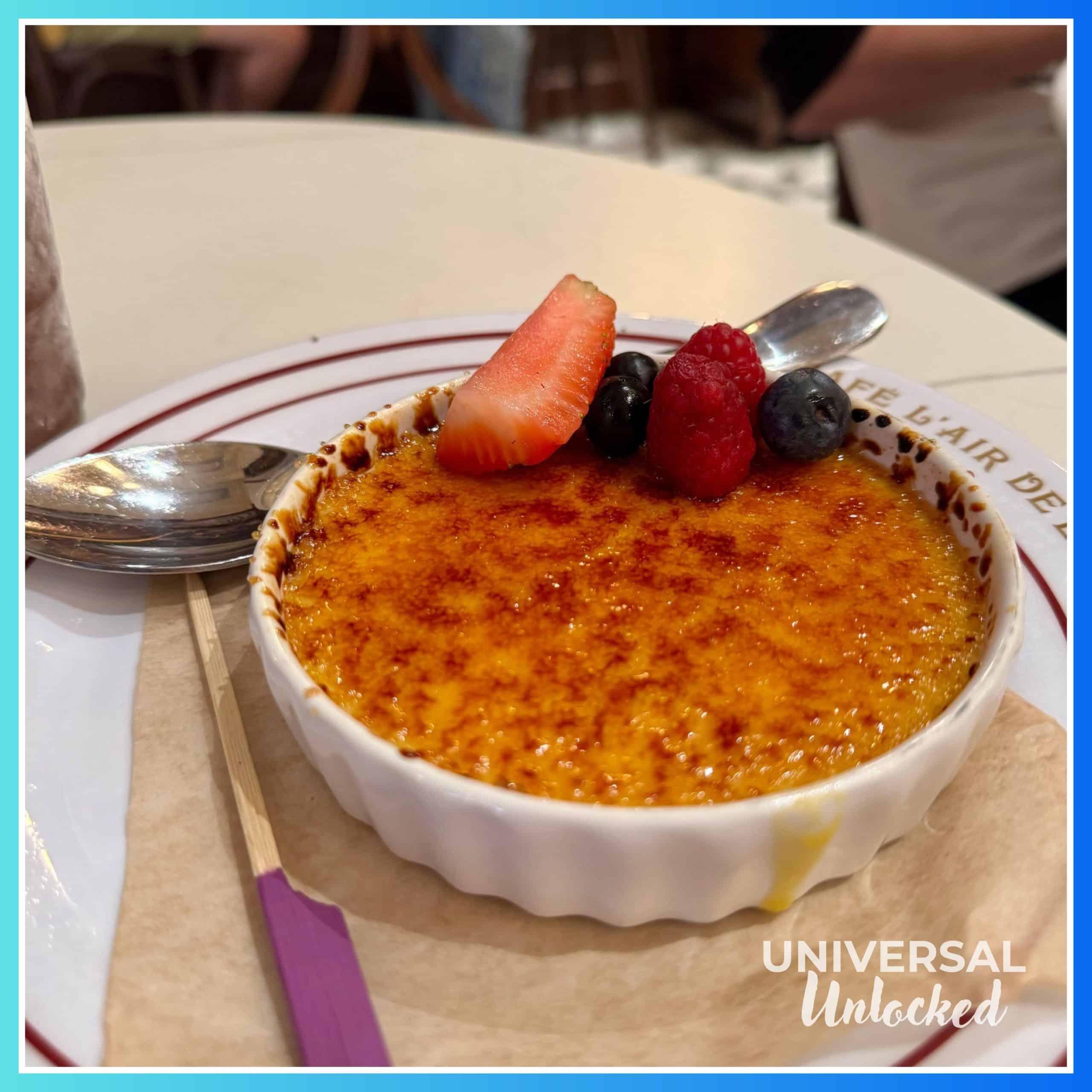 Creme Brulee at Café L’air De La Sirène™ in the Wizarding World of Harry Potter - Ministry of Magic at EPIC Universe