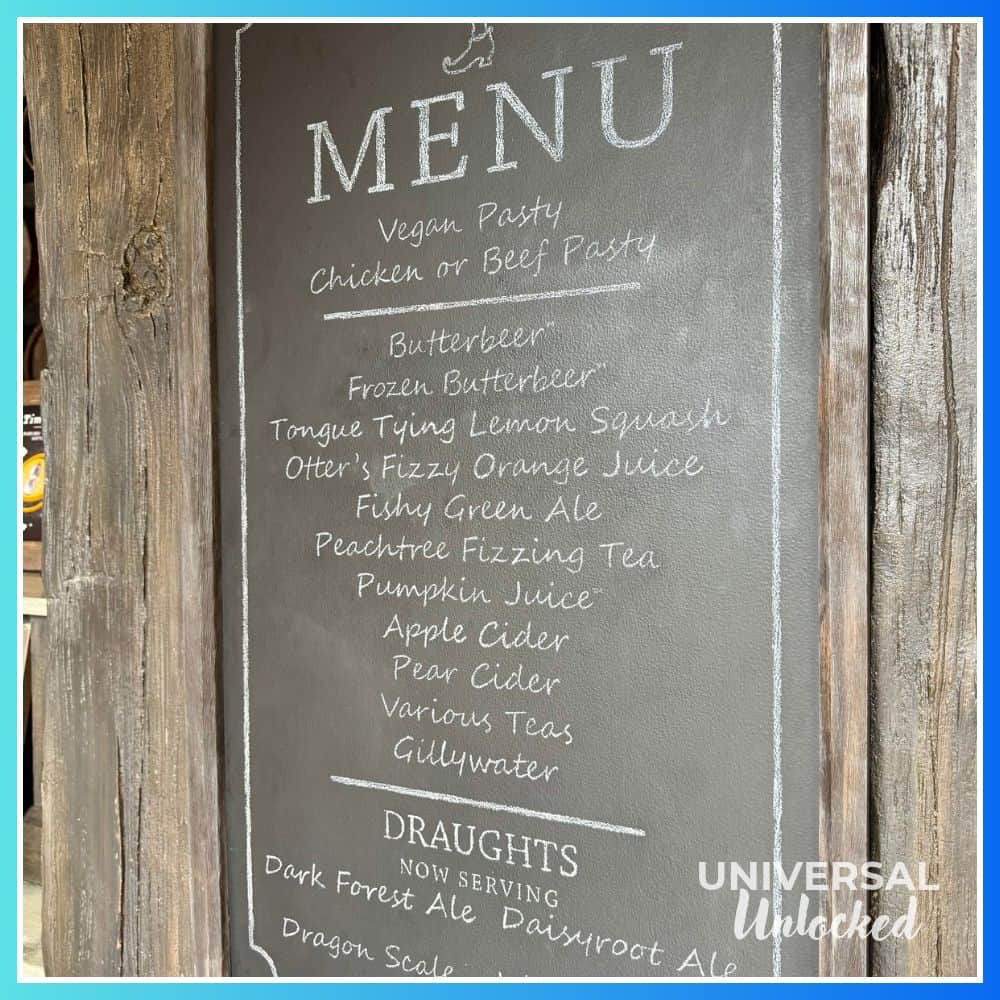 The Hopping Pot menu in the Wizarding World of Harry Potter™ - Diagon Alley™ at Universal Studios Florida