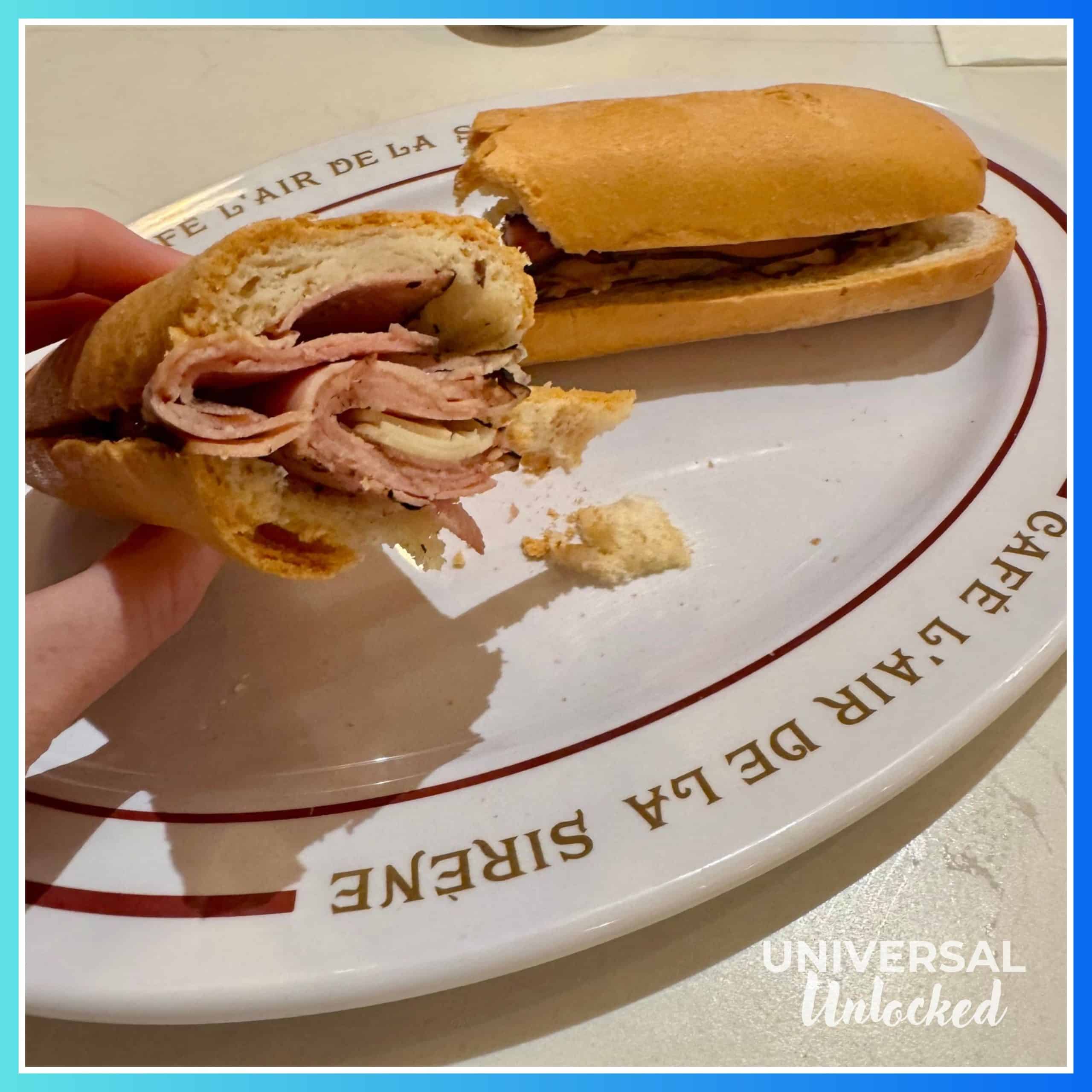 The Jambon Beurre at Café L’air De La Sirène™ in The Wizarding World of Harry Potter™ - Ministry of Magic™ at EPIC Universe