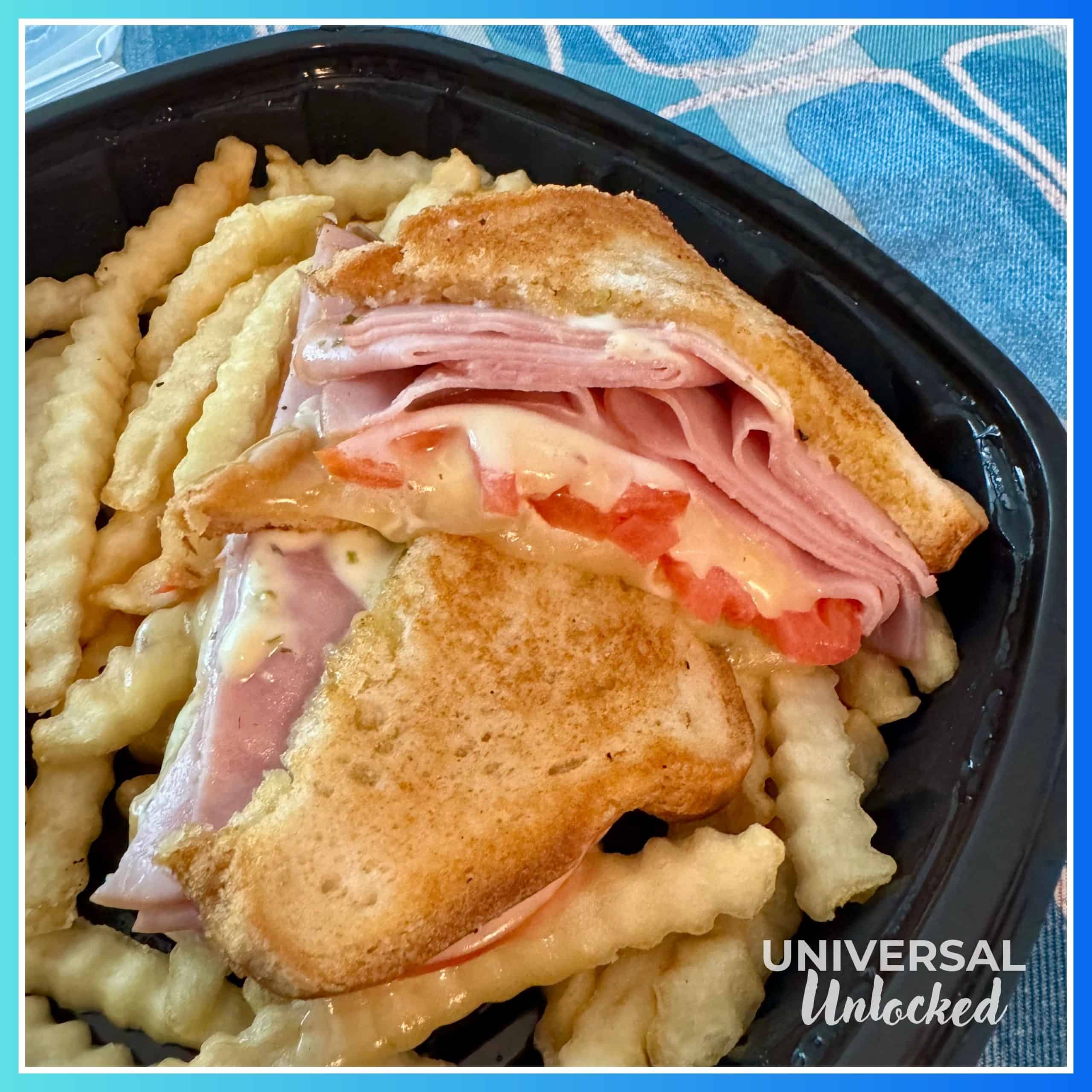Sandwich and fries from Bayliner Diner